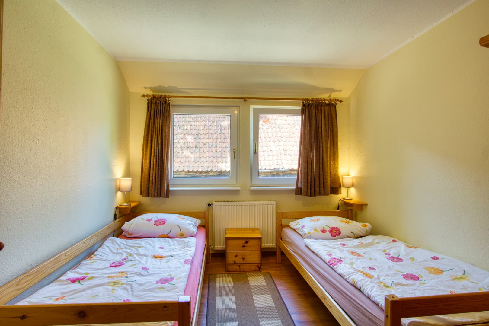 Doppelzimmer Betten Ferienpension Lindenhof Natururlaub Lüneburger Heide