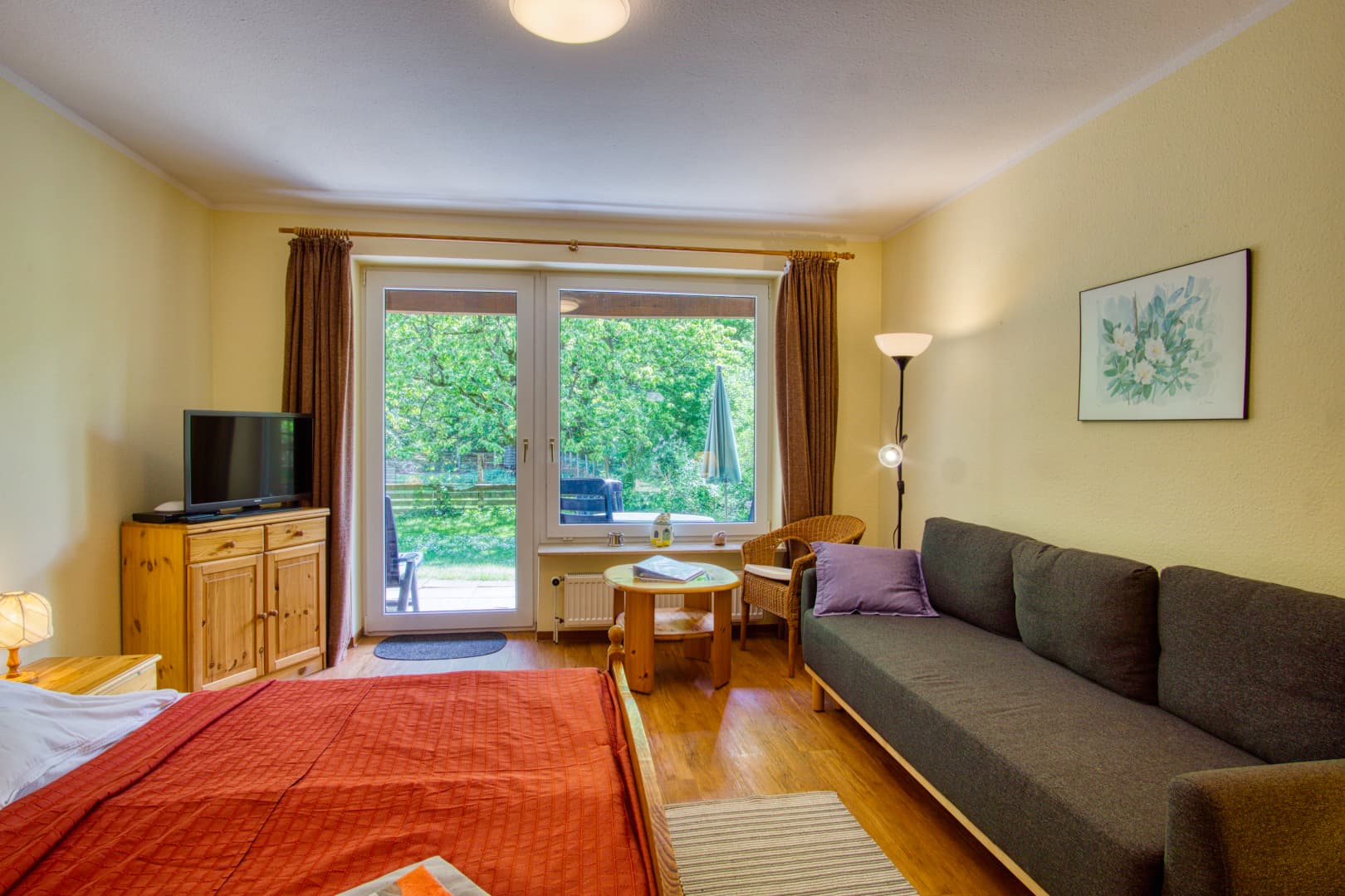 Terrassenblick Ferienwohnung Lindenhof Natururlaub Lüneburger Heide