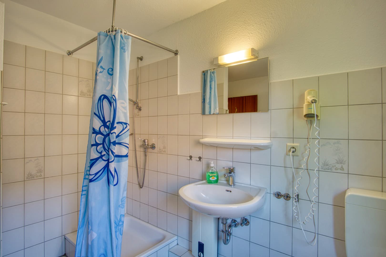 Dusche Ferienwohnung Lindenhof Natururlaub Lüneburger Heide