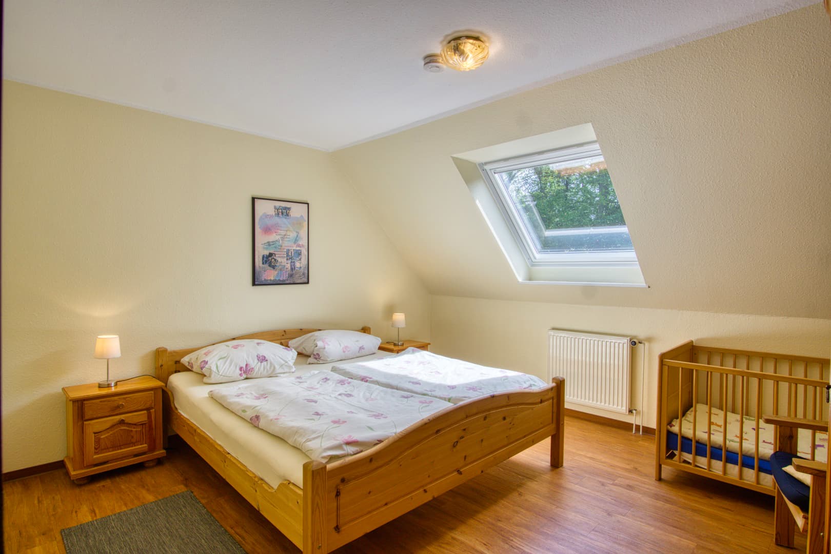 Schlafzimmer Ferienwohnung Lindenhof Natururlaub Lüneburger Heide