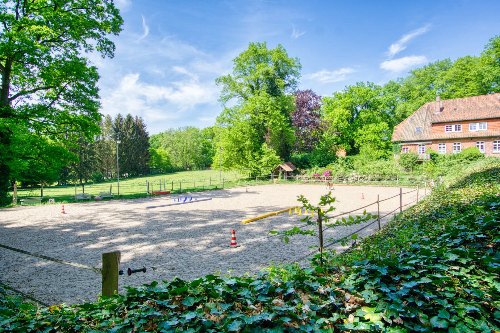 Reitplatz Ferienpension Lindenhof Natururlaub Lüneburger Heide