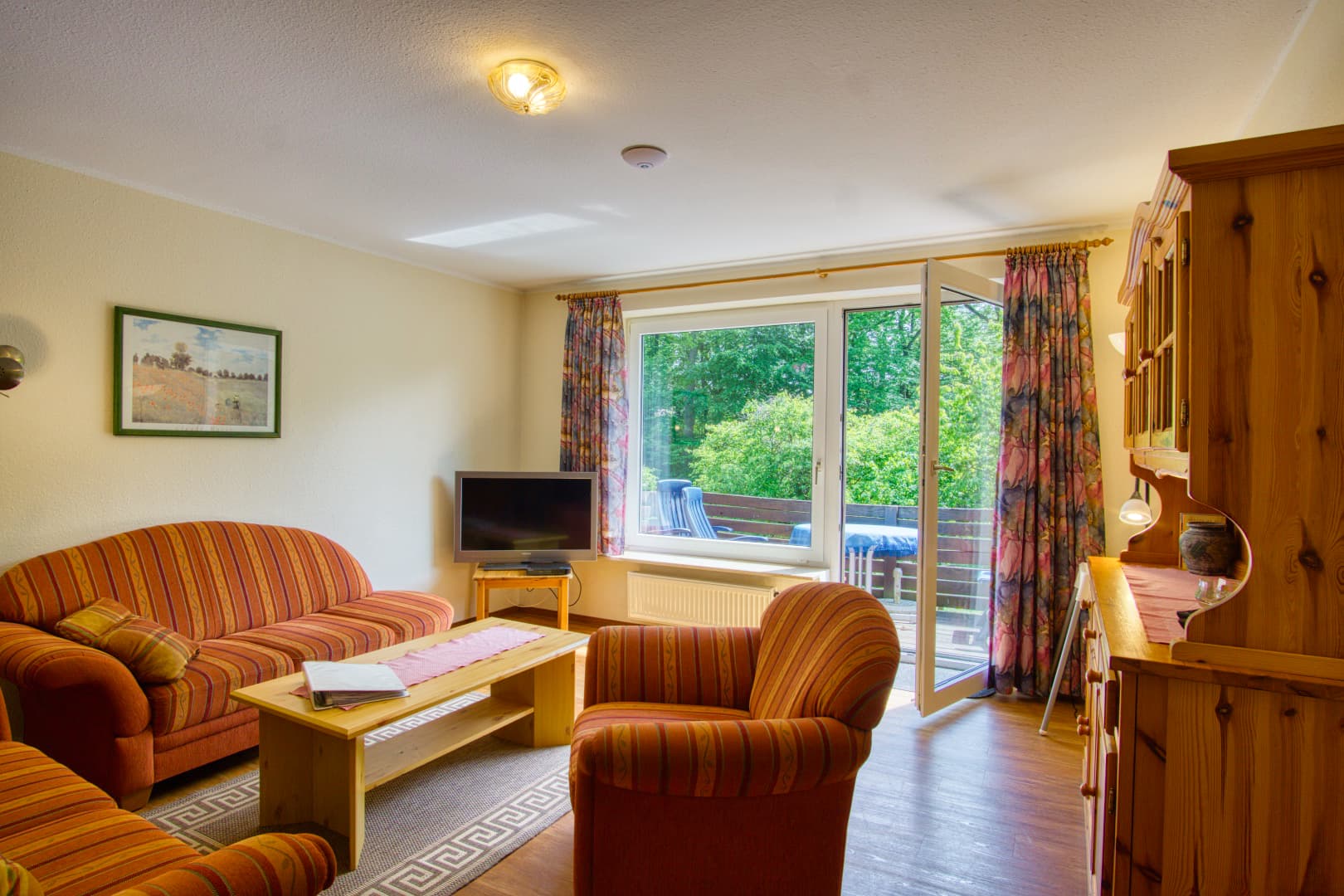 Wohnzimmer Ferienwohnung Lindenhof Natururlaub Lindenhof