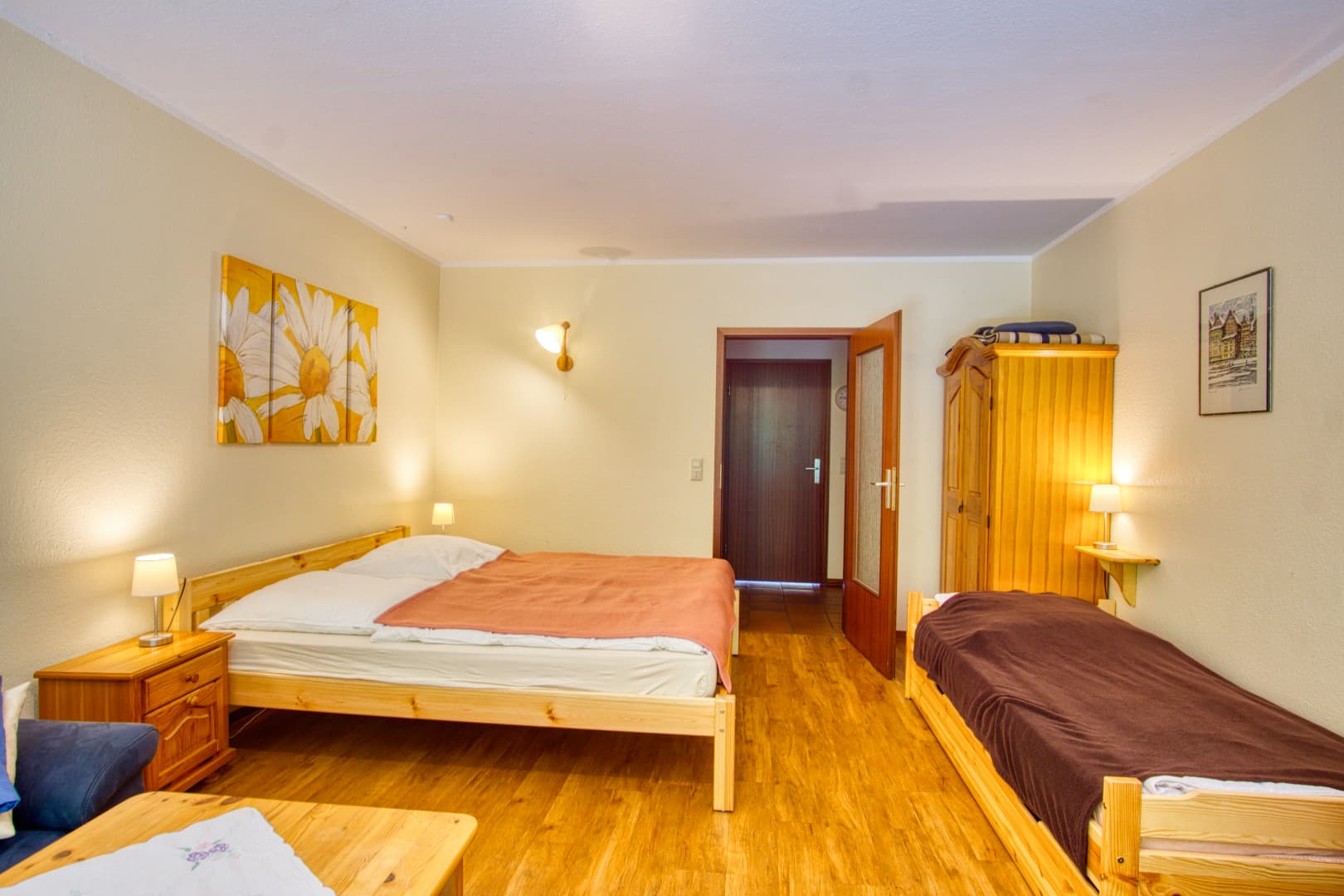 Doppelbett Ferienwohnung Lindenhof Natururlaub Lüneburger Heide