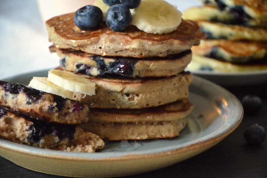 Buchweizen Rezept für Vegane Buchweizen Pancakes mit Blaubeeren