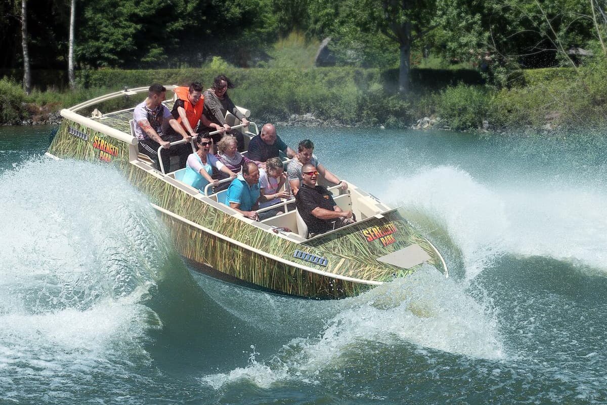 Bootstour im Serengeti Park, dem Safari Park in der Lüneburger Heide