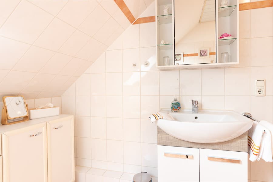 Badezimmer in der Ferienwohnung Burmester in Undeloh