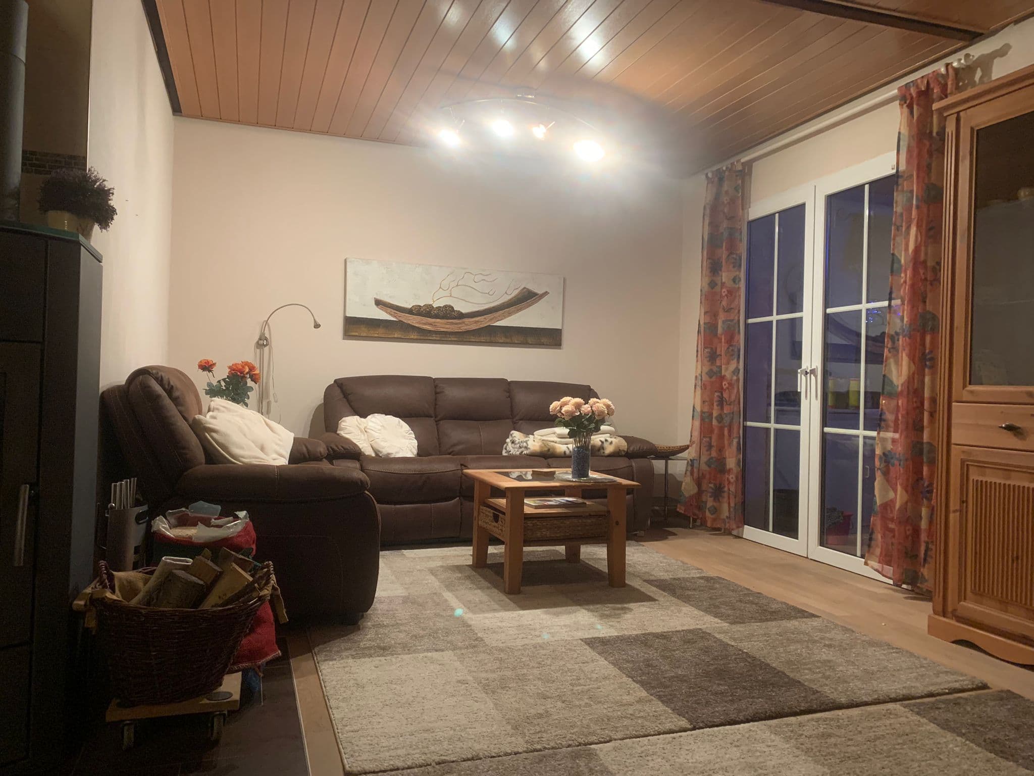 Wohnzimmer in der Ferienwohnung Zerbe in Adendorf