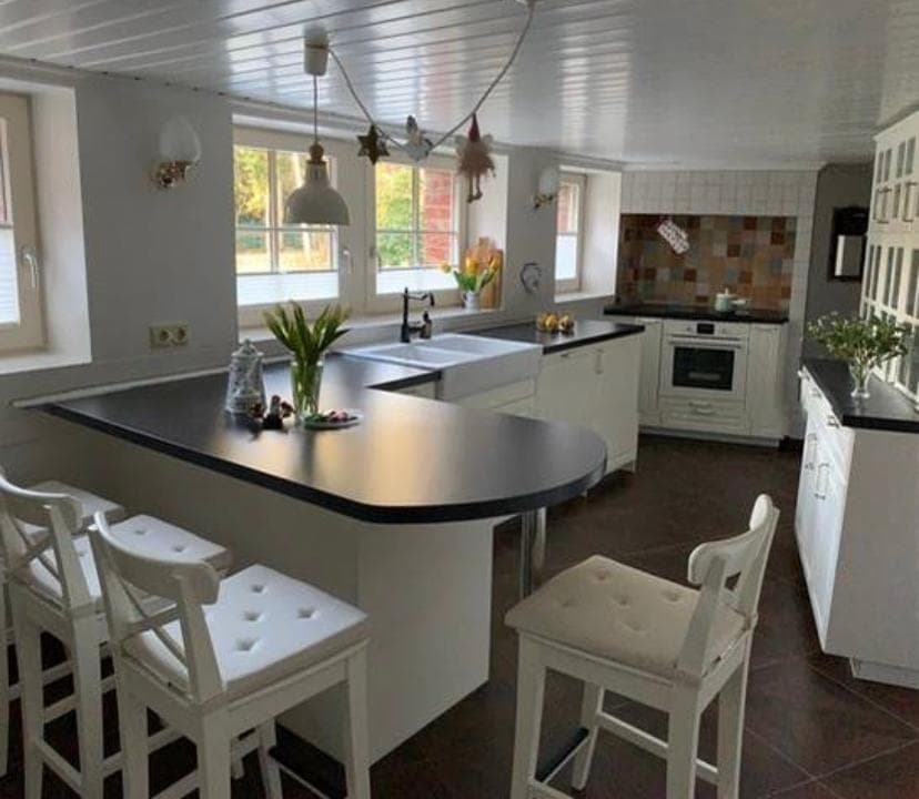 Küche in dem Appartement der Whirlpool Suites in Amelinghausen