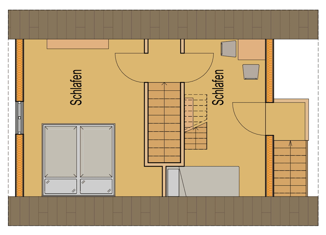 Grundriss Obergeschoss des Ferienhaus Alter Speicher in Soltau