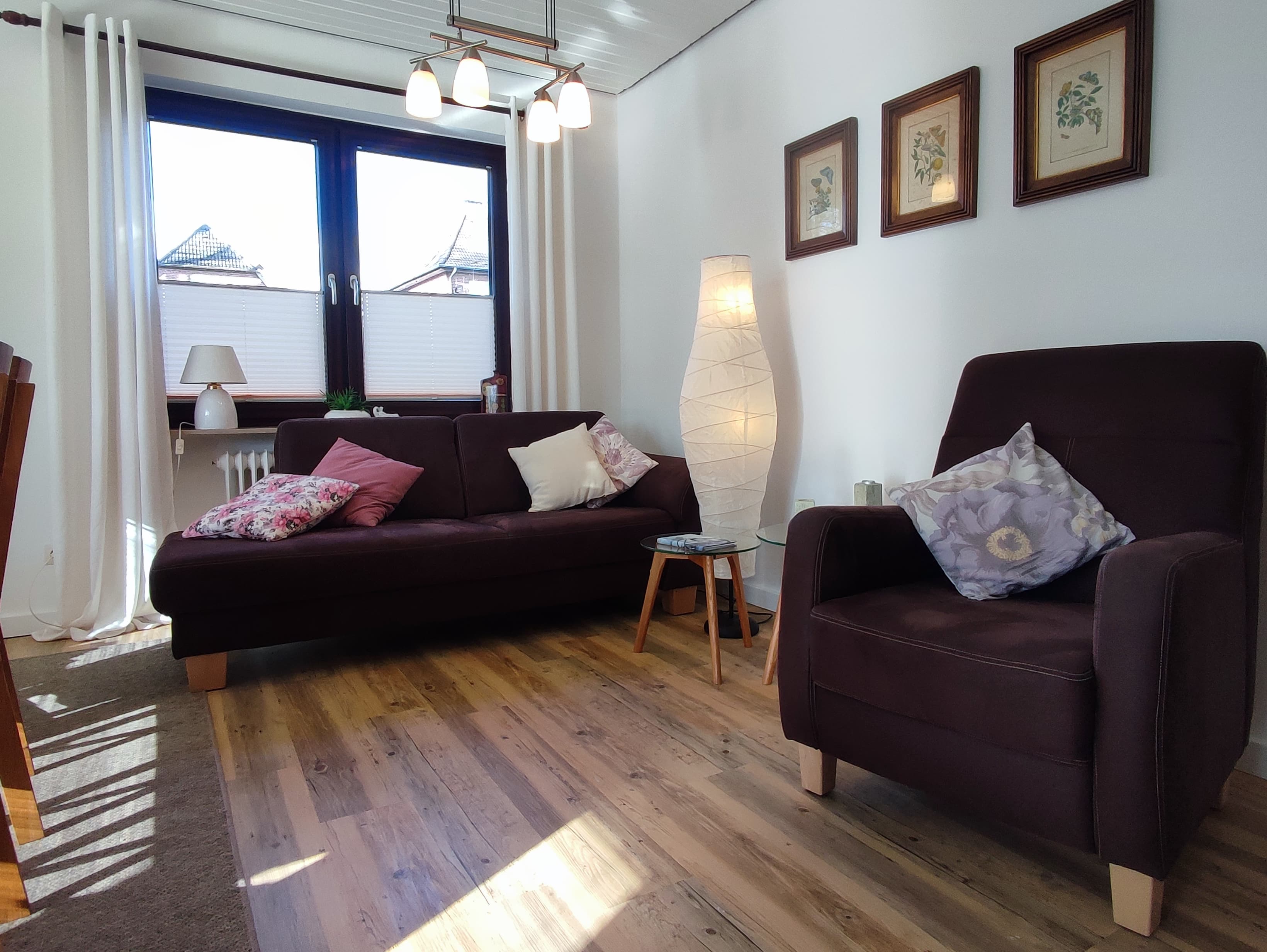 Wohnzimmer Ferienwohnung Haus Wiesengrund Bispingen unten