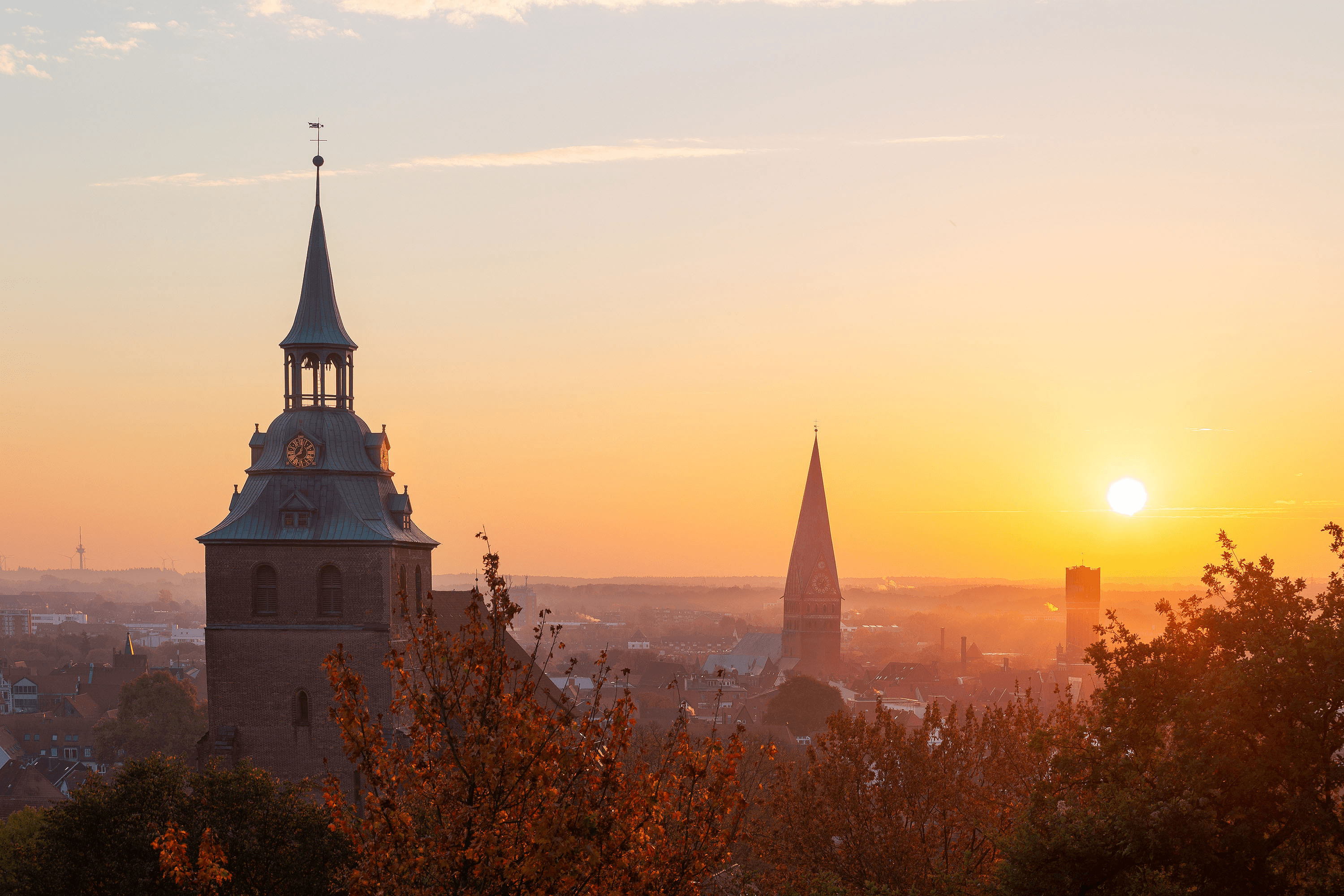 Den SonnenaufgANG in Lüneburg kann man am besten vom Kalkberg aus sehen