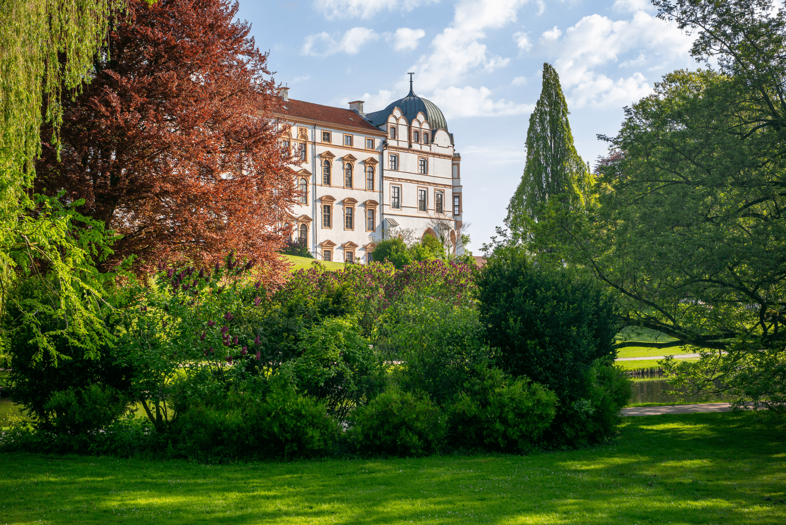 Schloss Celle ist umgeben von einem wunderbaren Park