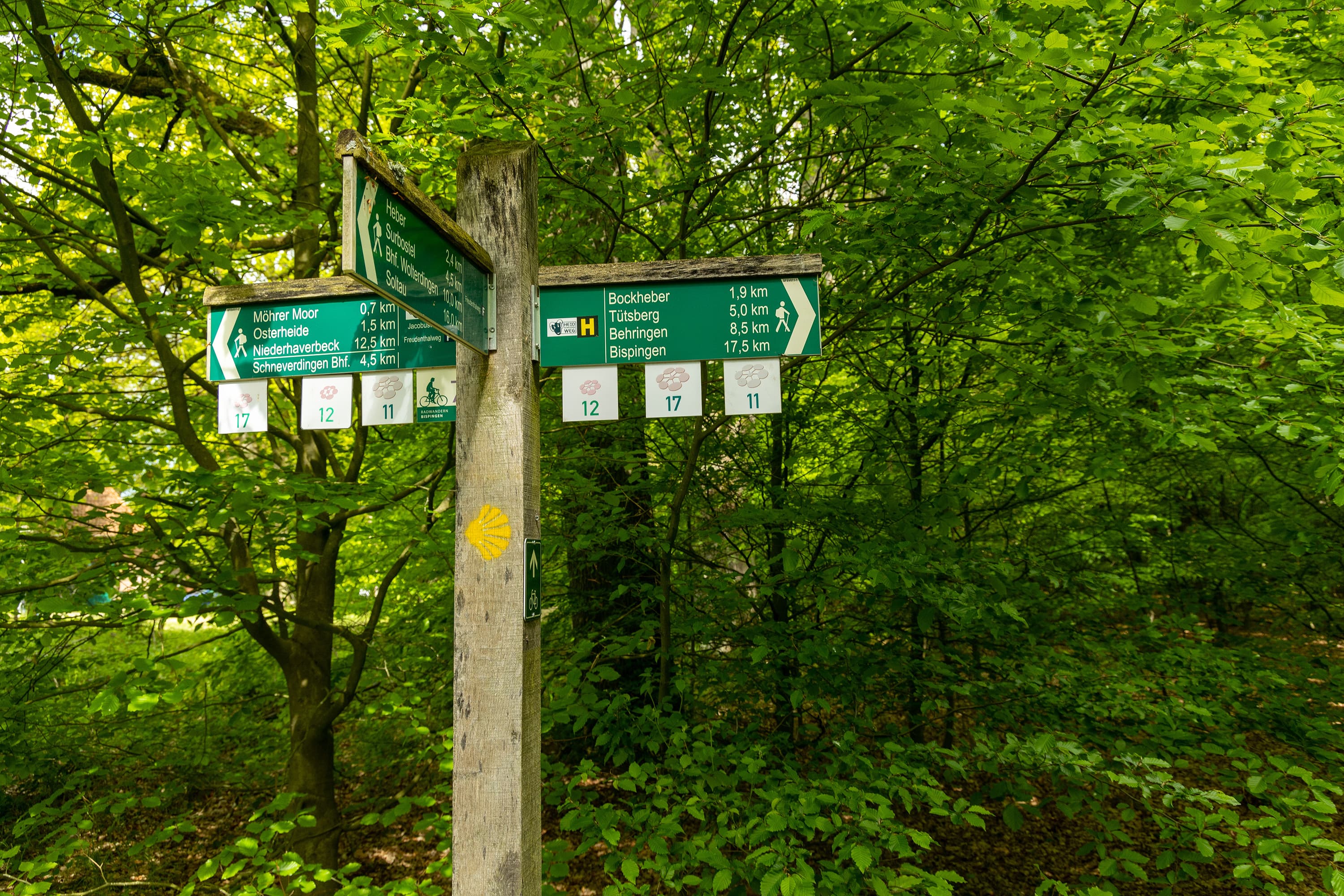 Wegweiser Wanderwege Ausschilderung