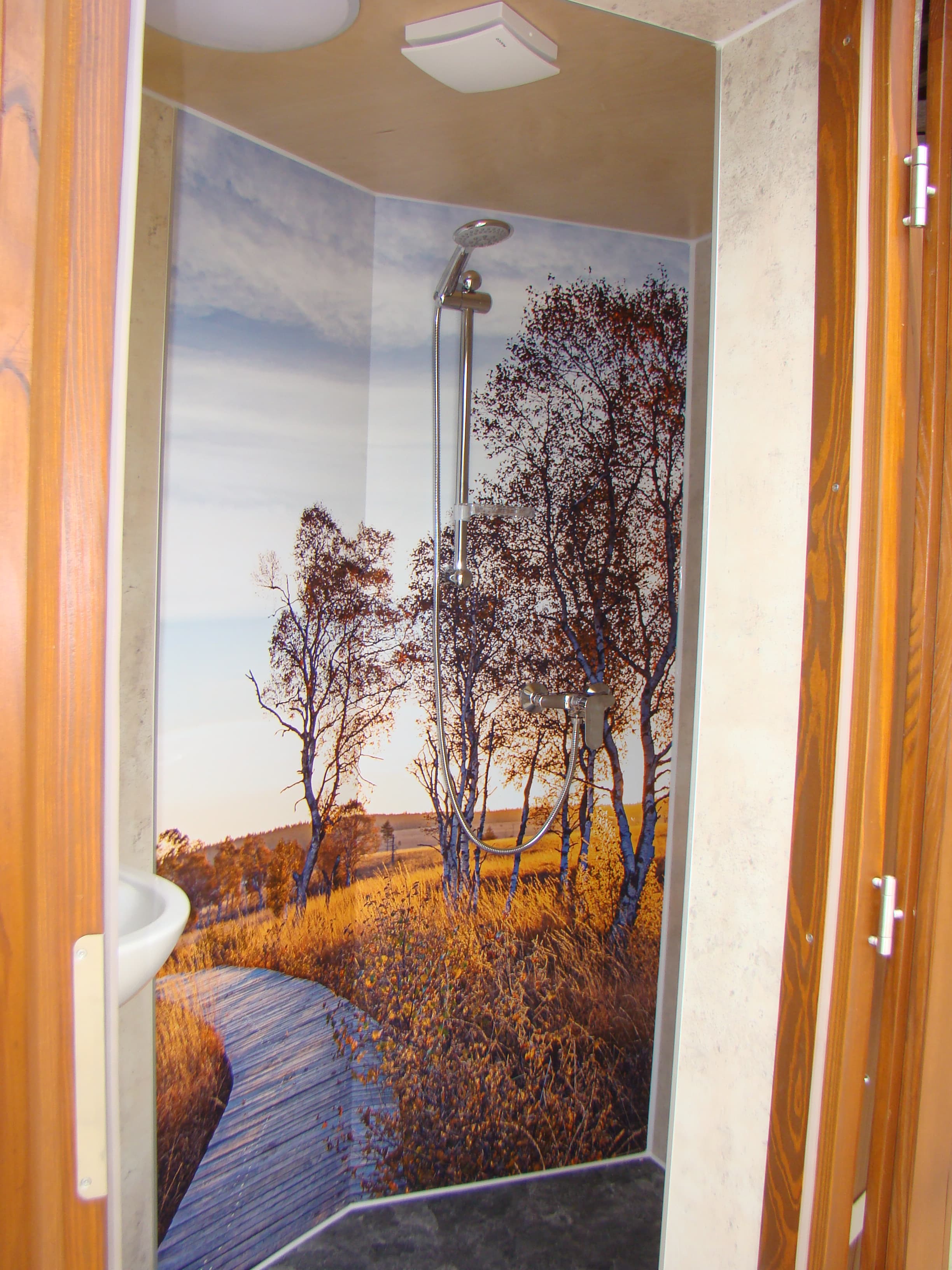 Dusche im Sanitärfass bei Meyerhöms in Hermannsburg