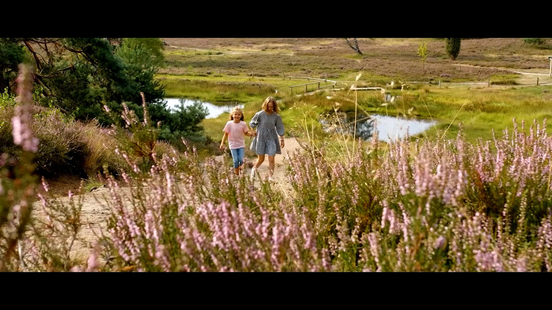 Büsenbachtal, Kinder, Heide, Spaziergang