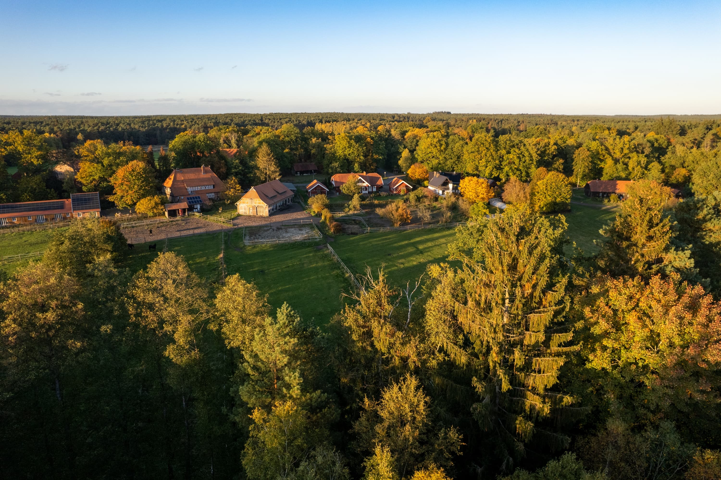 Traumzeithof Eschede Südheide Luftaufnahme
