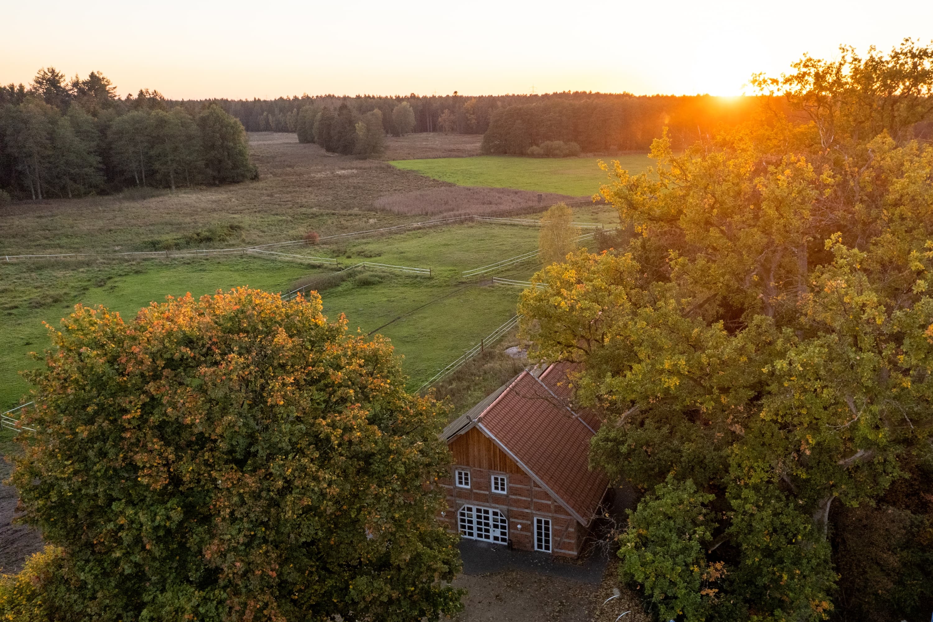 Traumzeithof Eschede Südheide Luftaufnahme