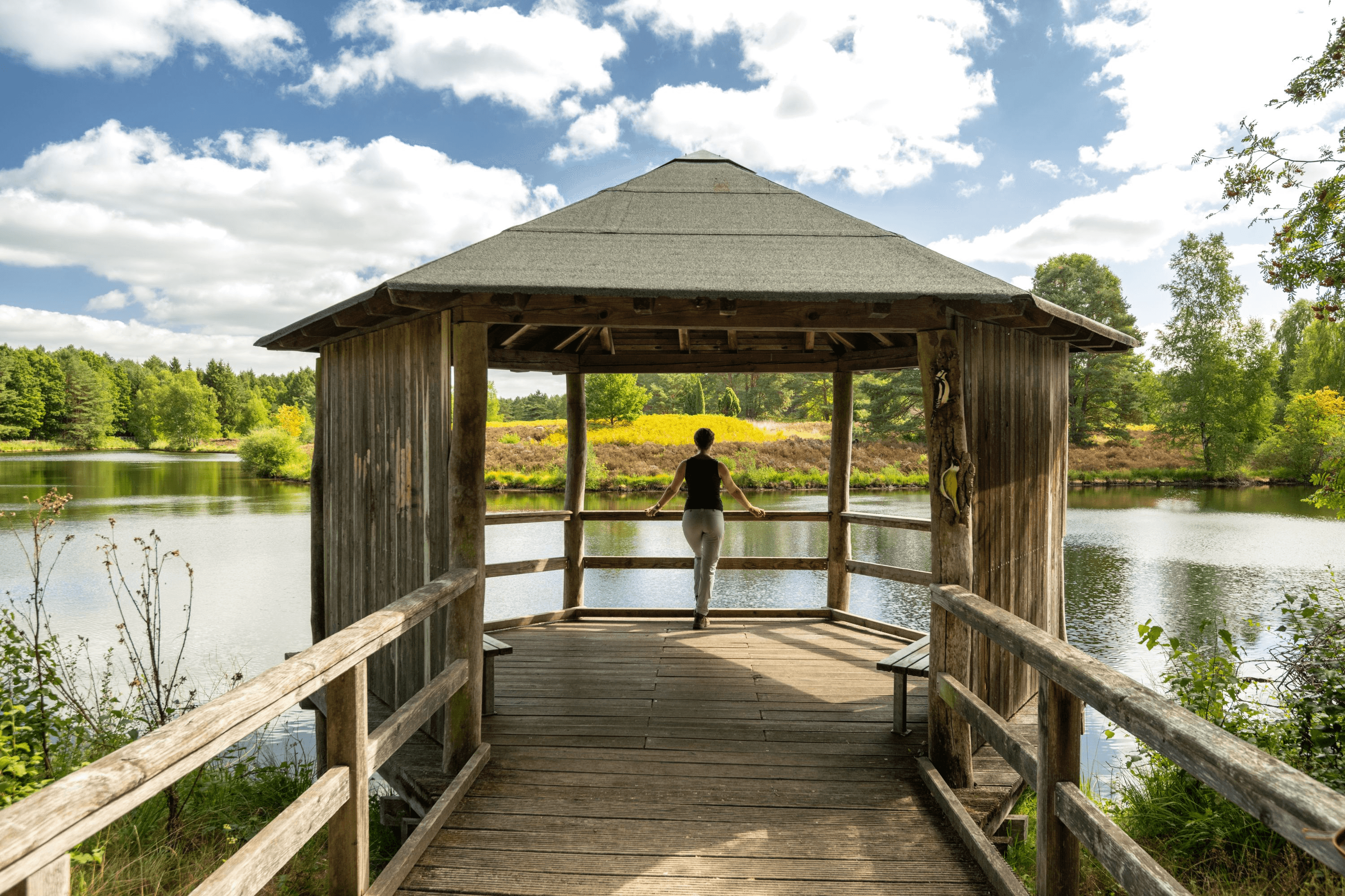 Wandern am Angelbecksteich bei Hermannsburg