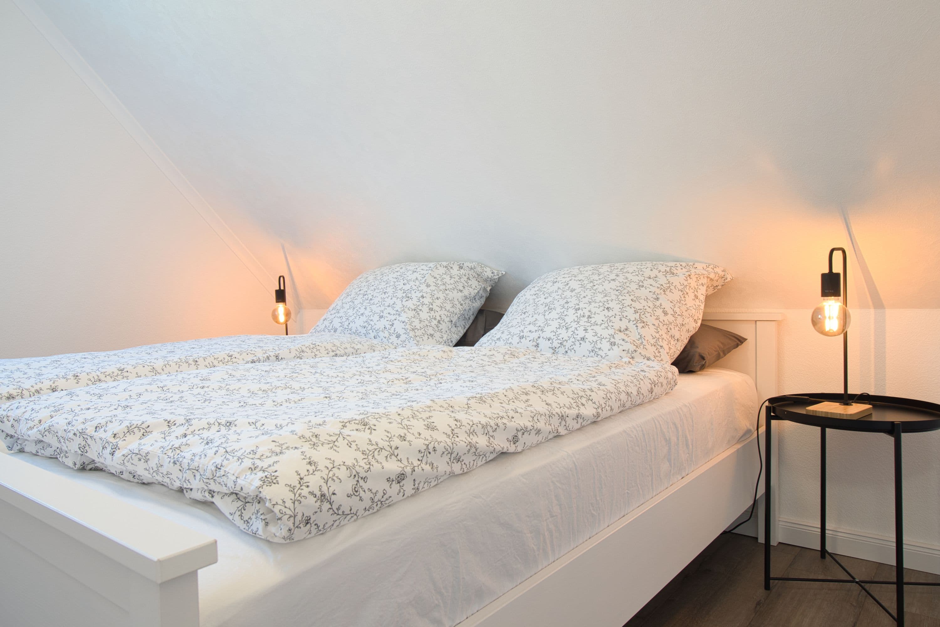 Schlafzimmer in der Ferienwohnung TraumZeit Müden Örtze
