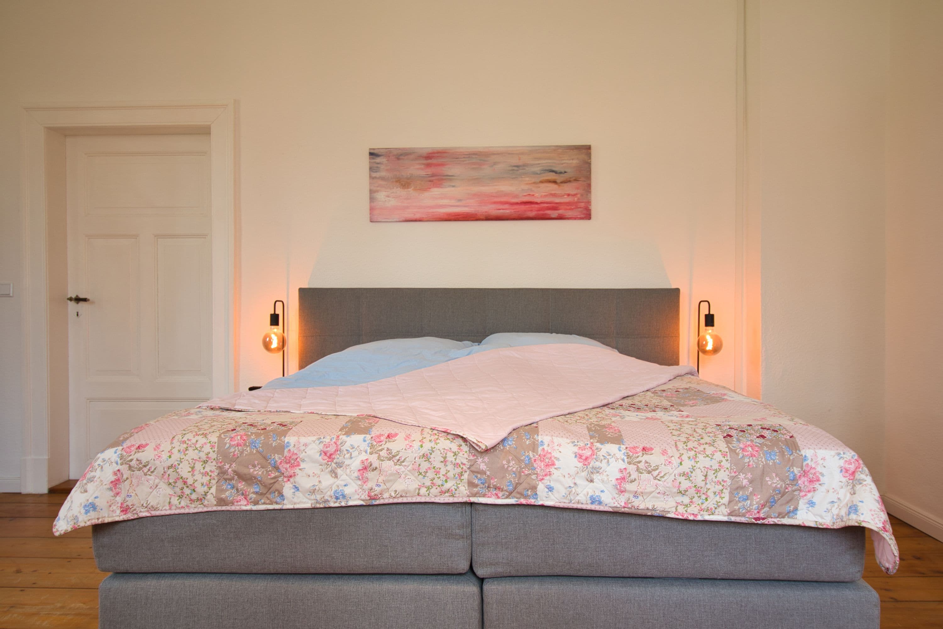 Doppelbett Ferienwohnung 5 Hofgut Beckedorf Hermannsburg