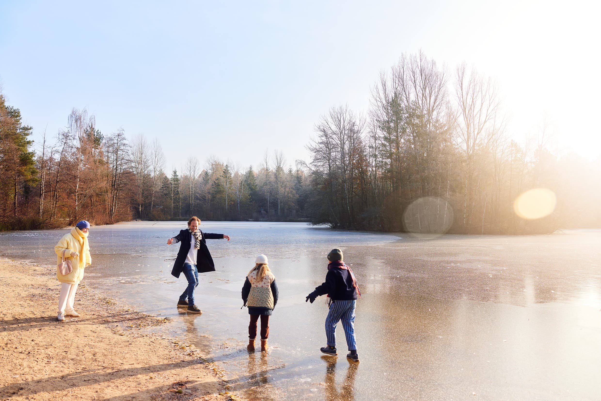 Center Parcs Bispingen im Winter mit Eis und Schnee