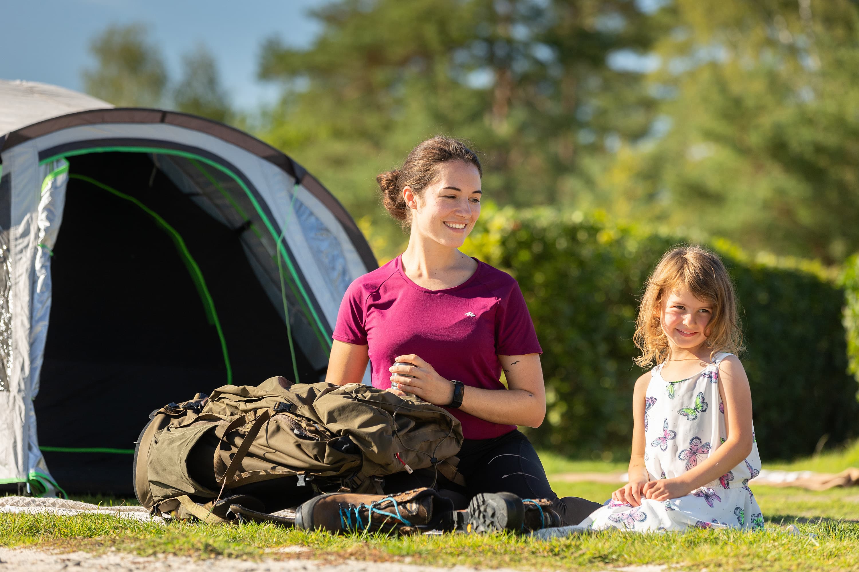 Zelten in der Lüneburger Heide in der Natur Kurzurlaub