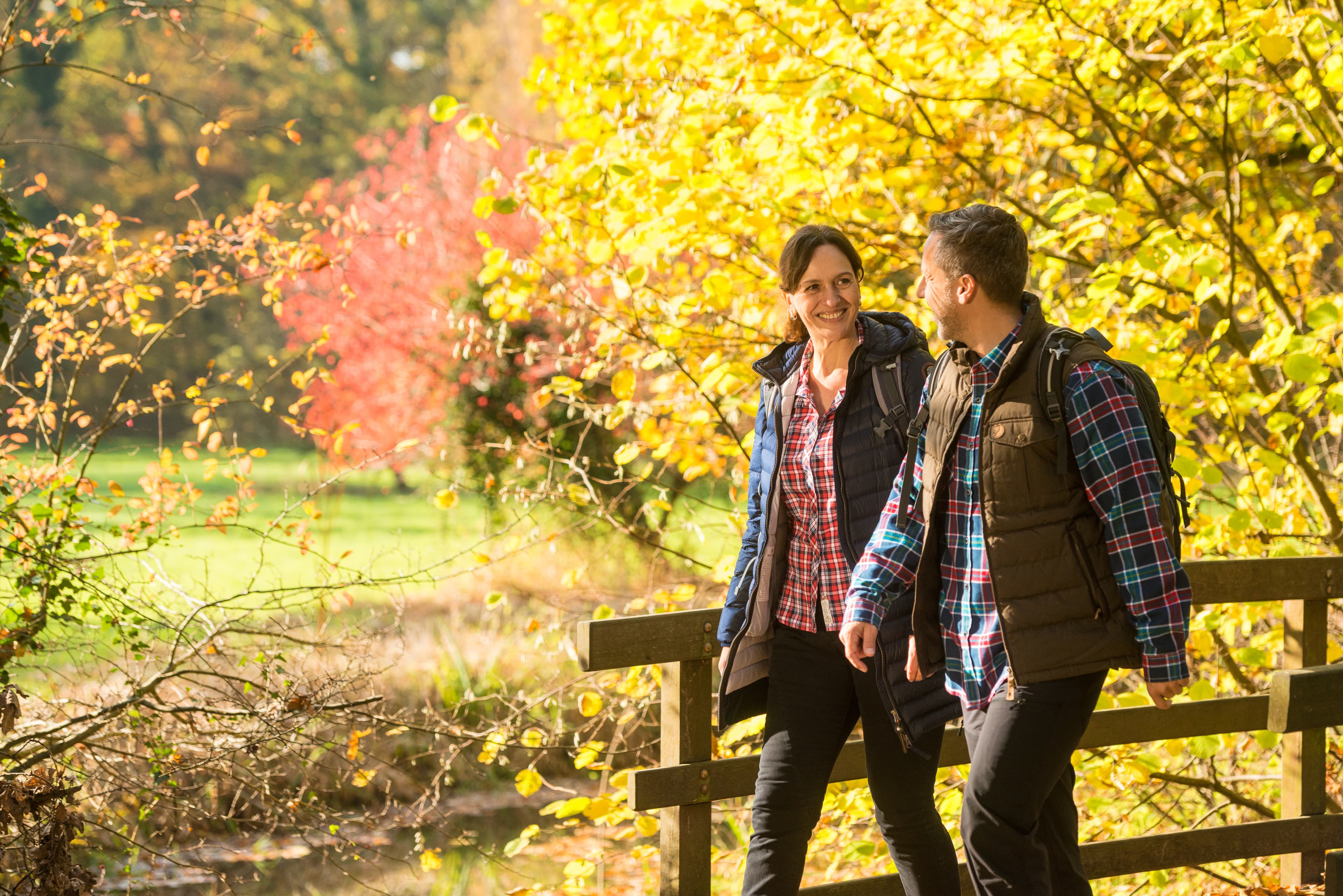 Eschede Wildecker Teiche Herbst Wanderer
