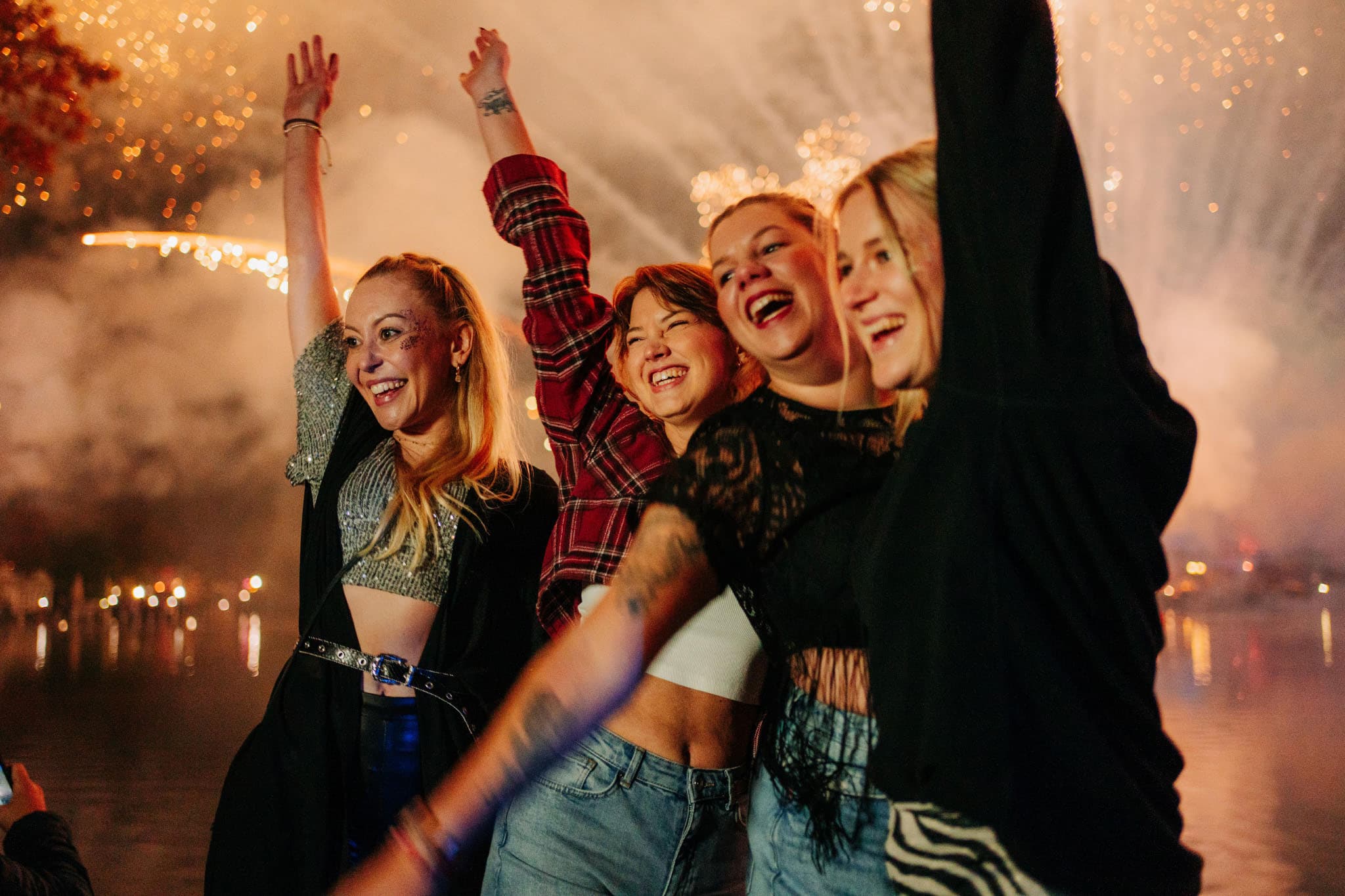 Feiern im Heide Park beim Open Air
