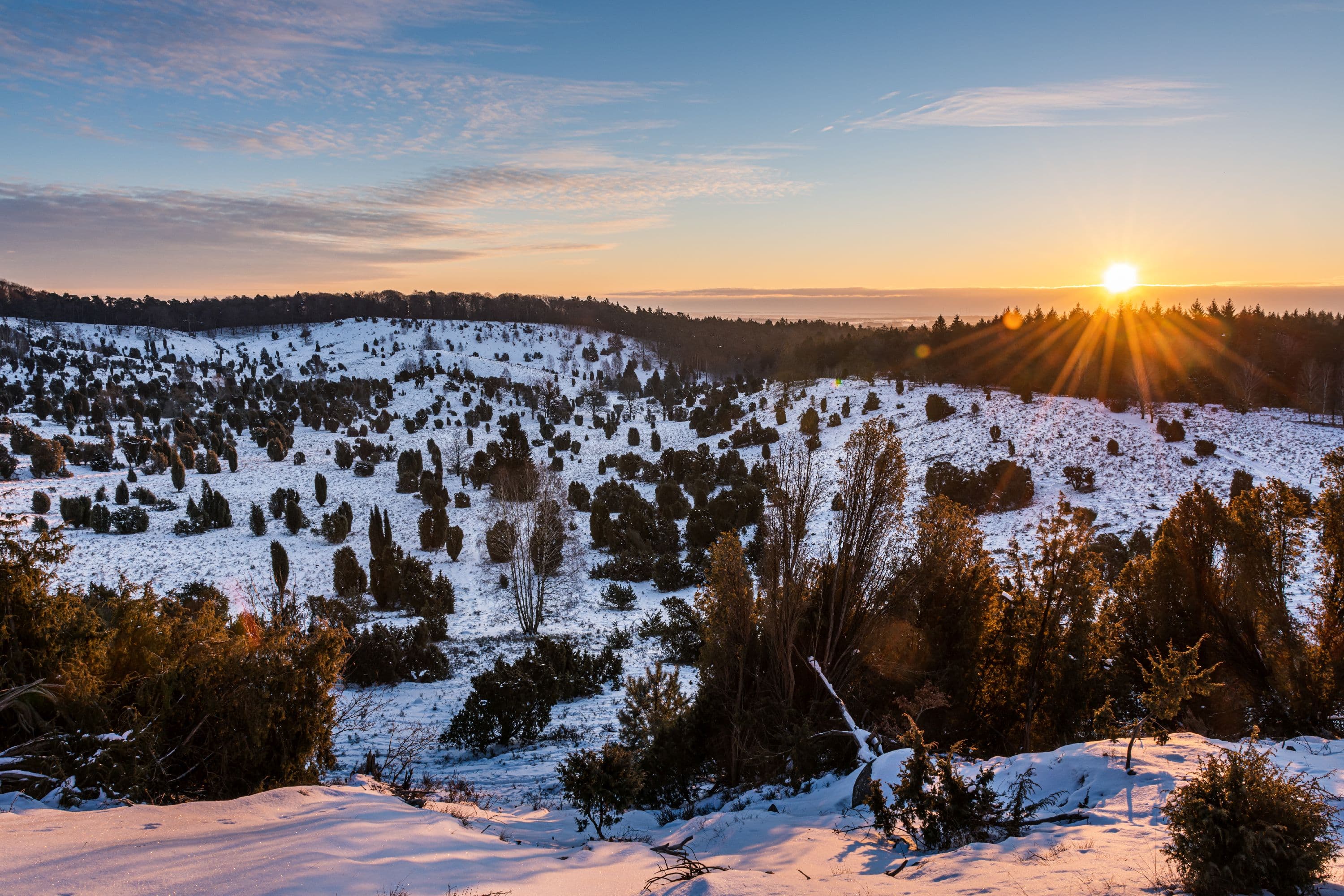 auch im winter ist der totengrund in der lüneburger heide sehenswert, gerade mit schnee