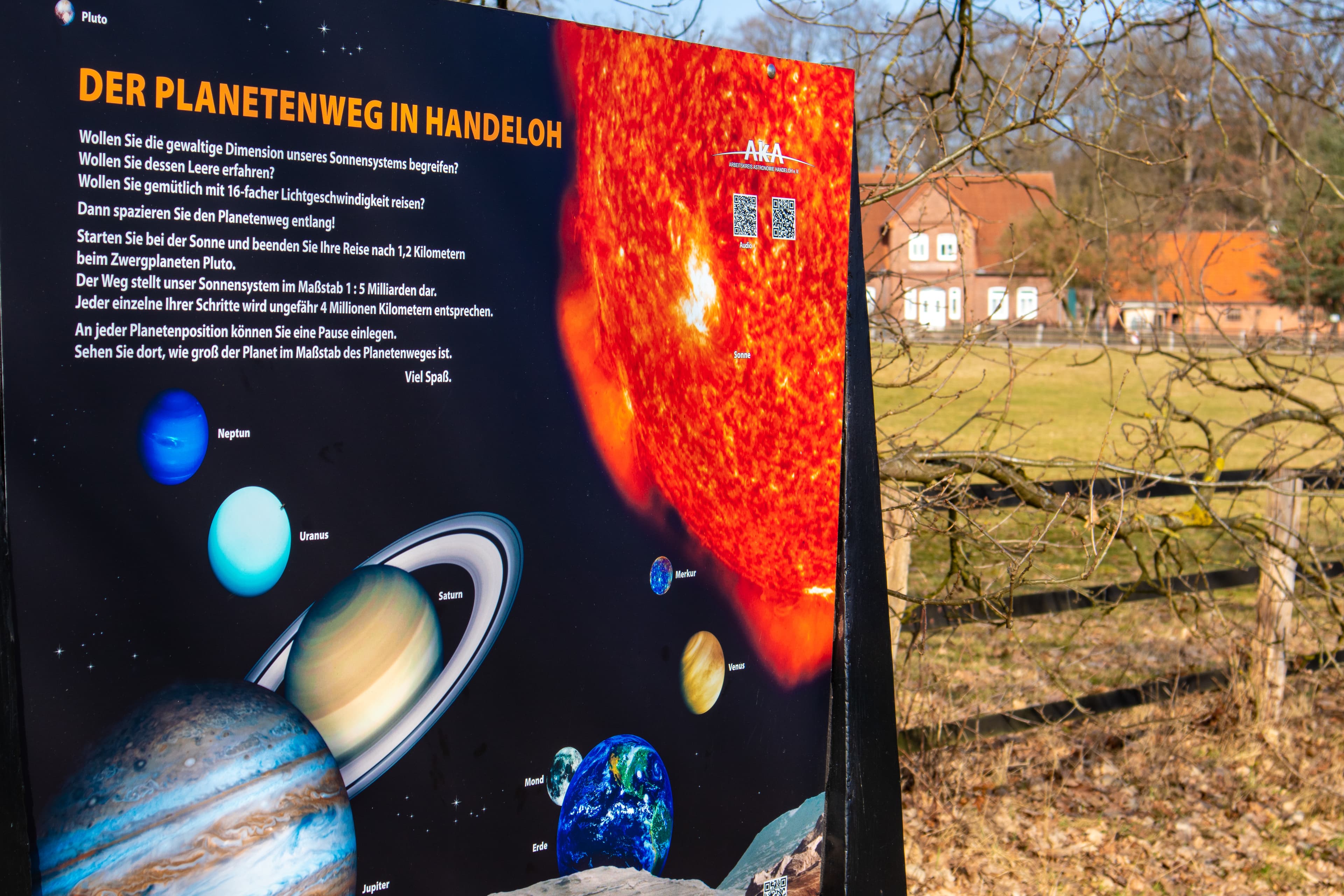 Auf dem Planetenlehrpfad lernt man alles über Planeten