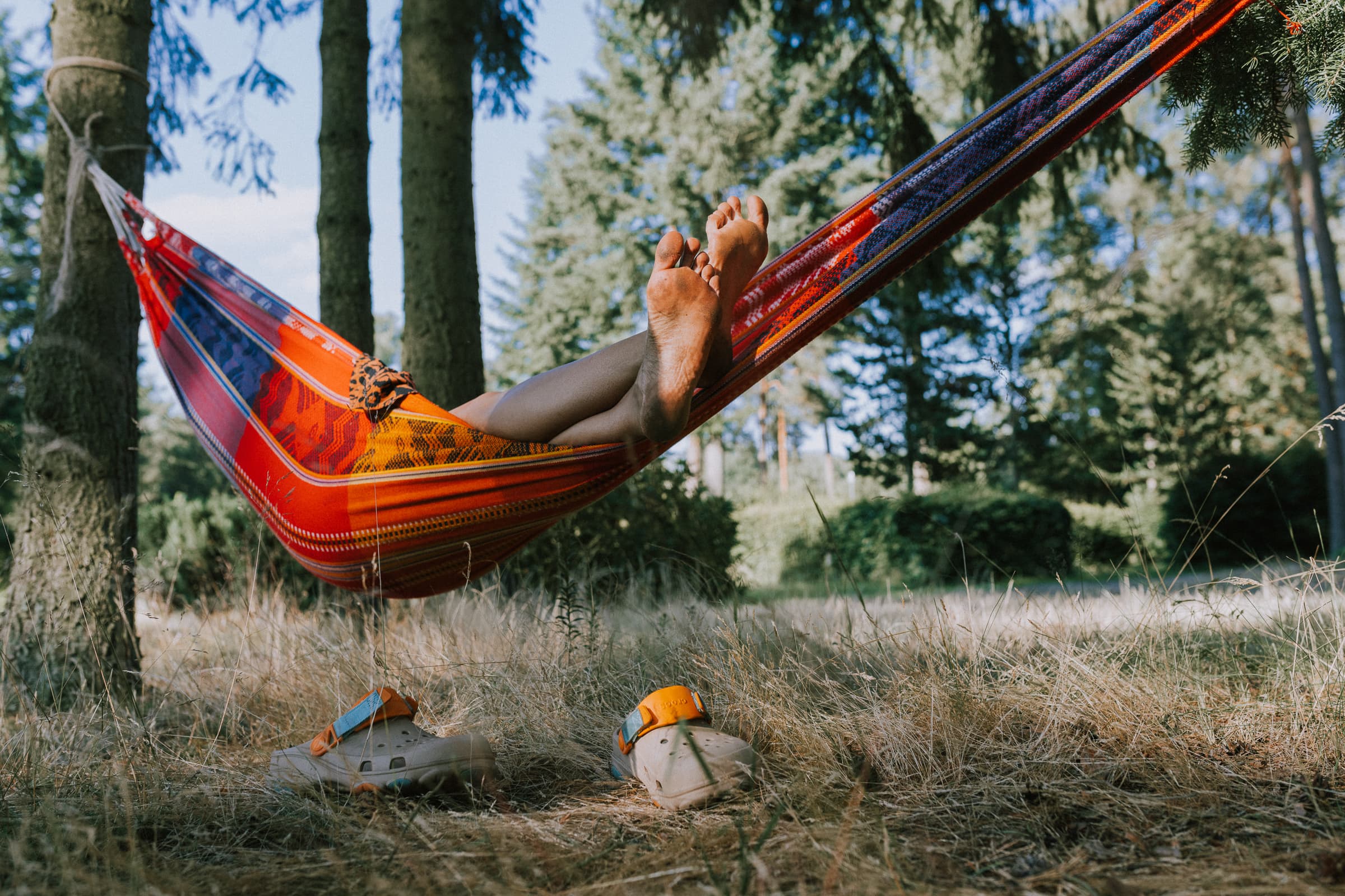 Haengematte in der Natur bei Wildwood Camping