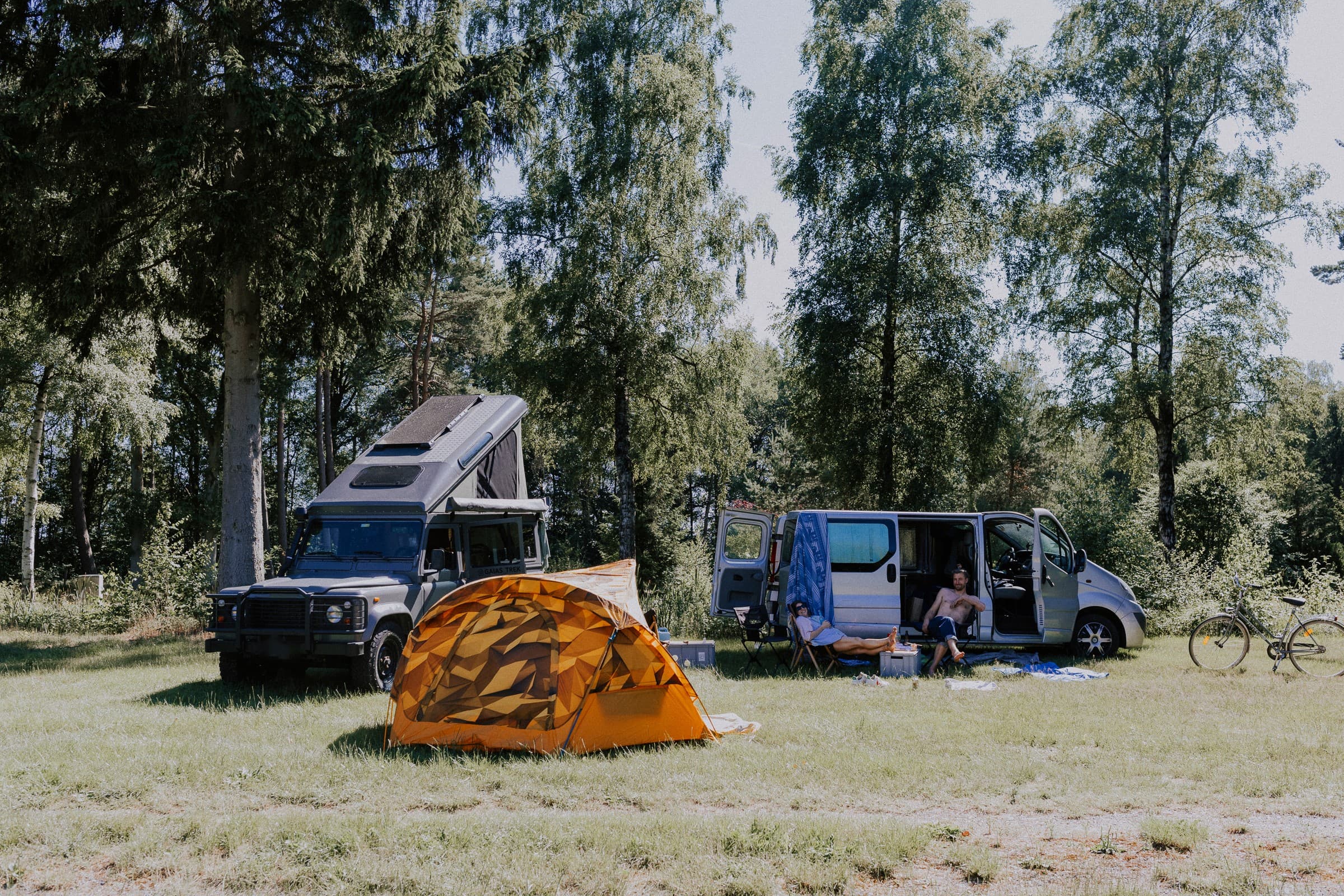 Die wilde Wiese auf dem Campingplatz Wildwood in der Lüneburger Heide