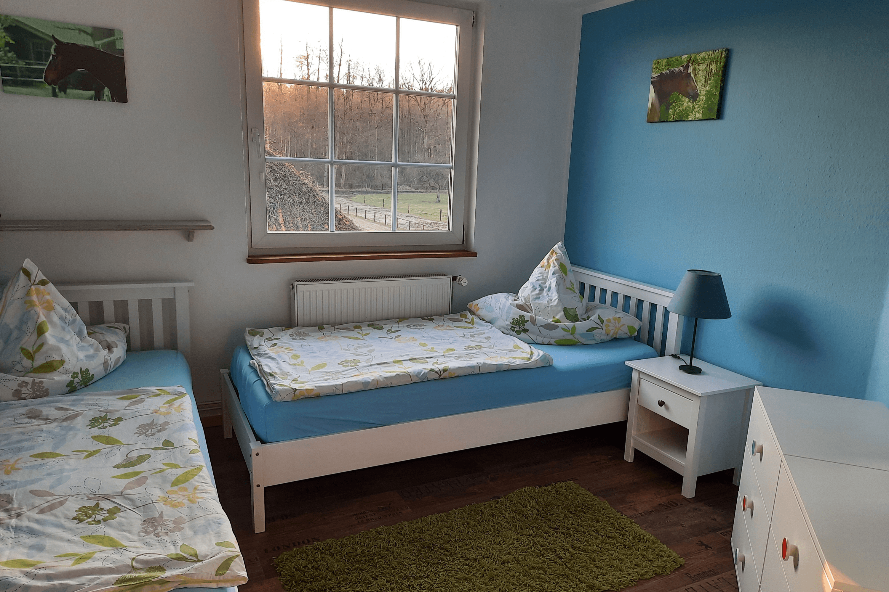 Kinderzimmer in der Ferienwohnung Waldblick auf dem Ferienhof Meyer Unterlüß