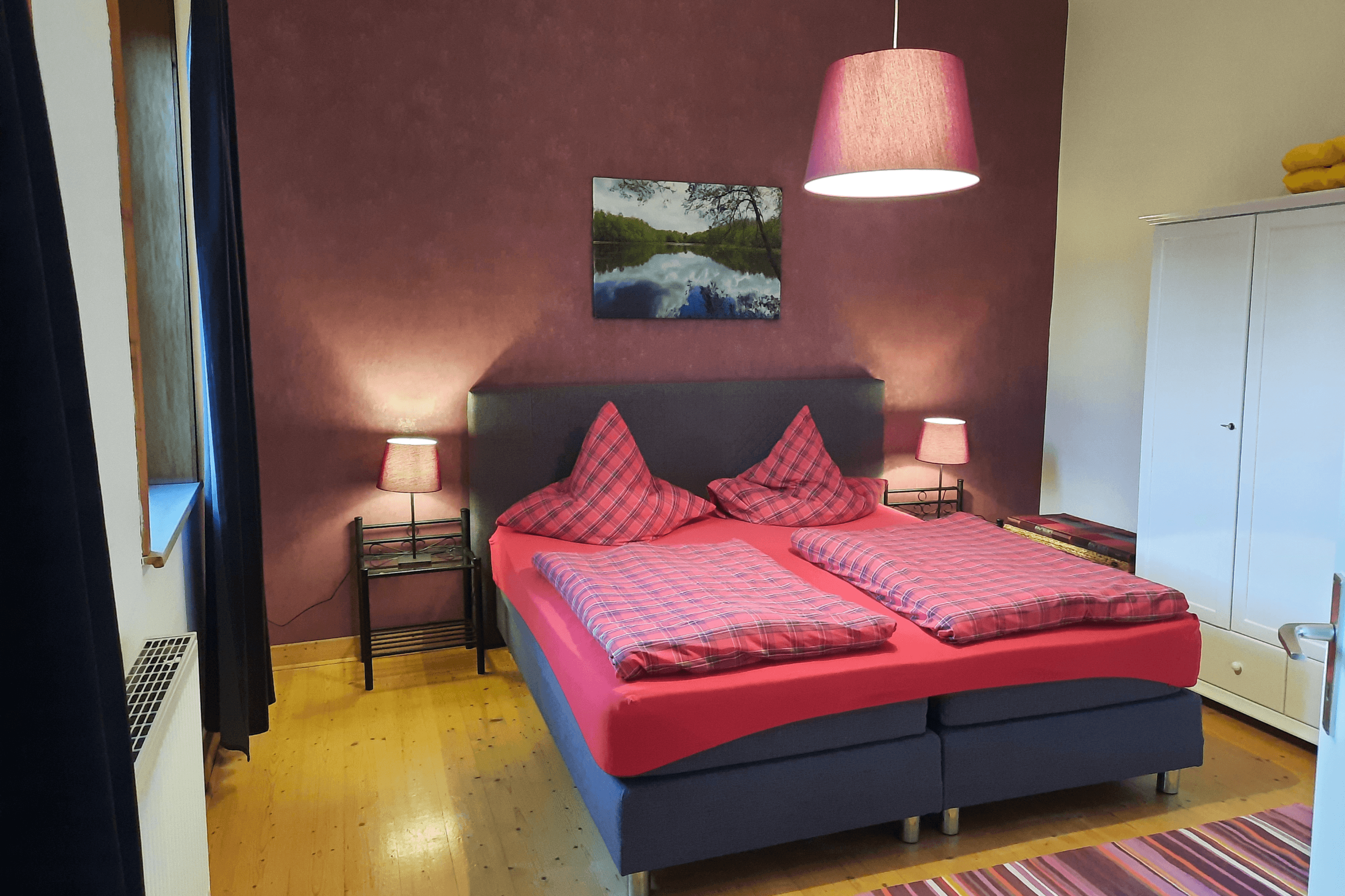 Schlafzimmer in der Ferienwohnung Hofstube auf dem Ferienhof Meyer Unterlüß