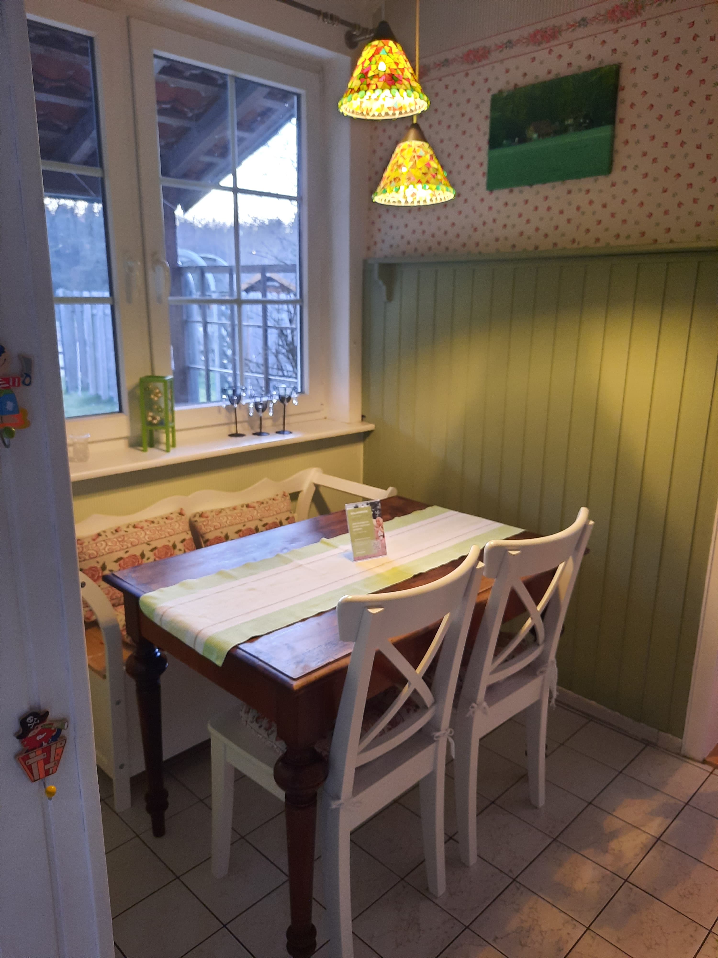 Essecke in der Ferienwohnung Hofstube auf dem Ferienhof Meyer Unterlüß