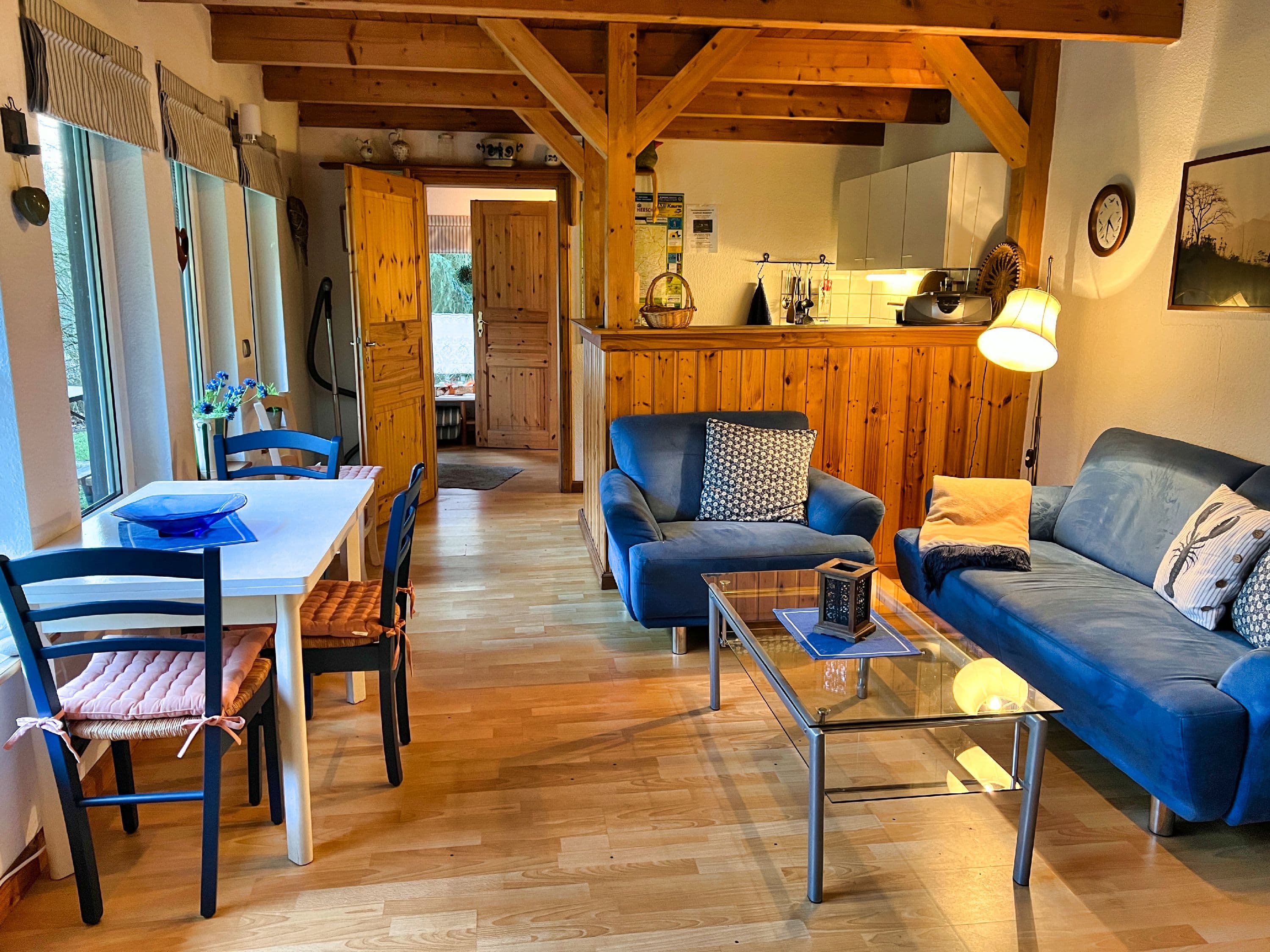 Offene Wohnküche im Ferienhaus Heesch südliche Lüneburger Heide