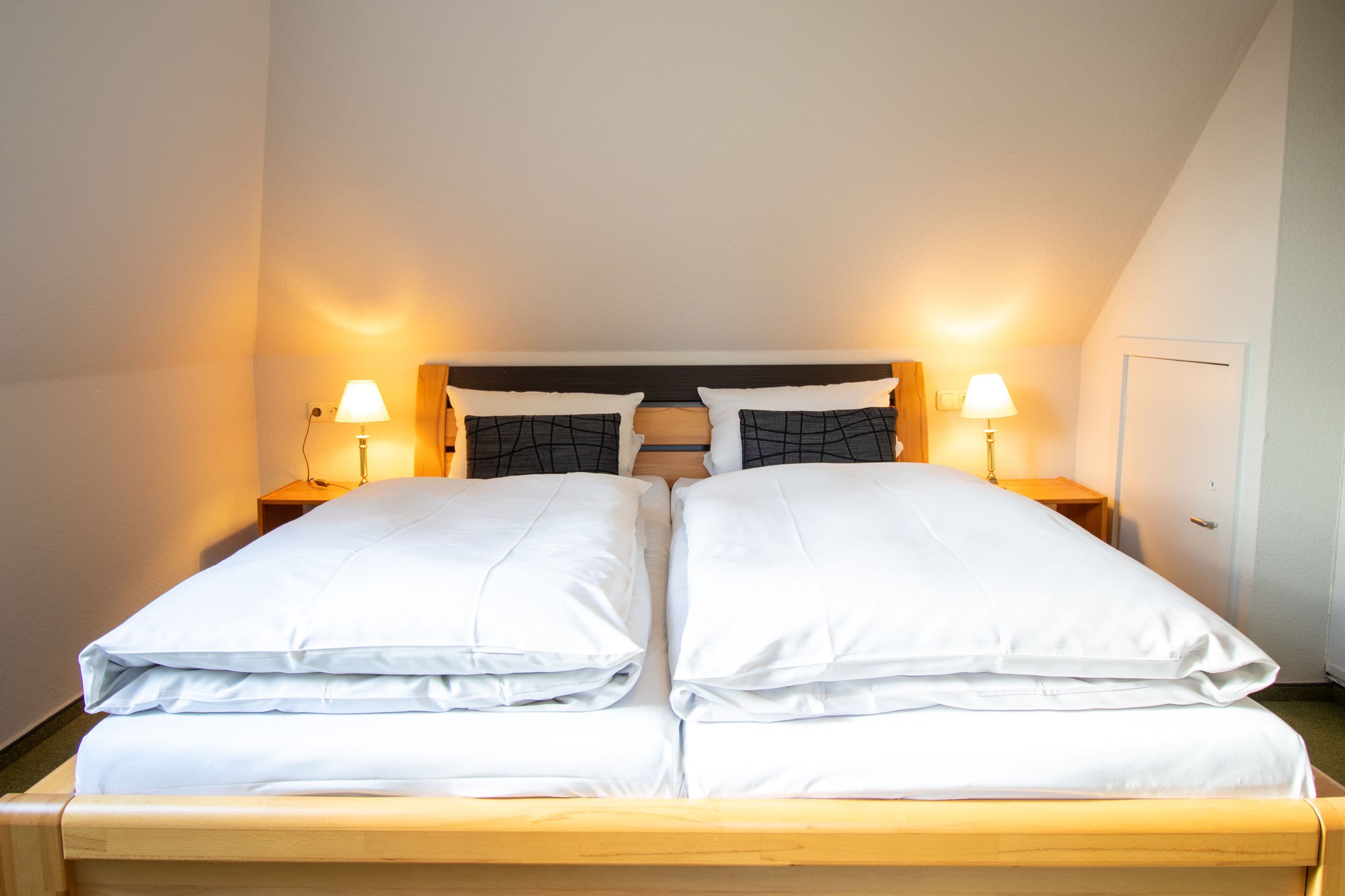 Gemütliches Doppelbett im Haus Otte