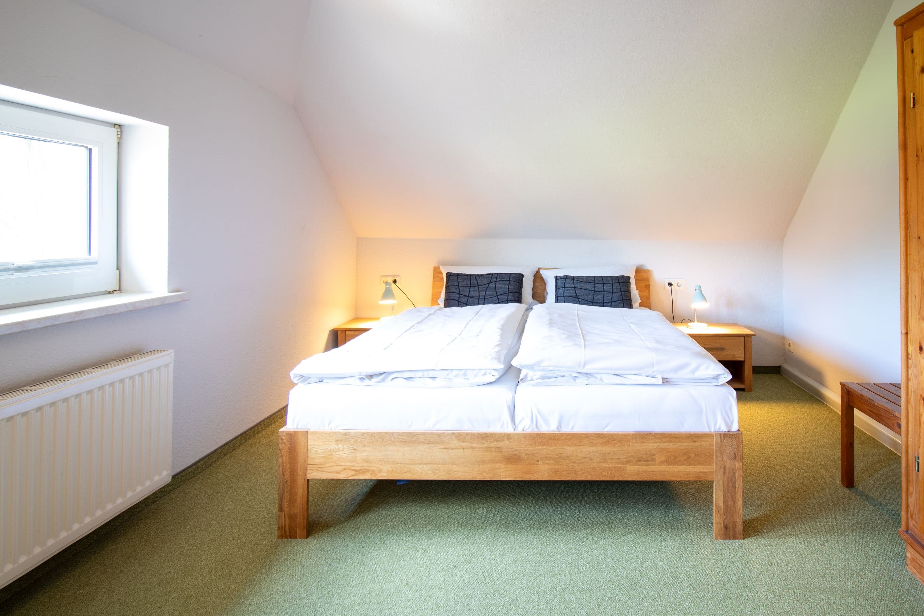 Gemütliches Doppelbett im Haus Otte