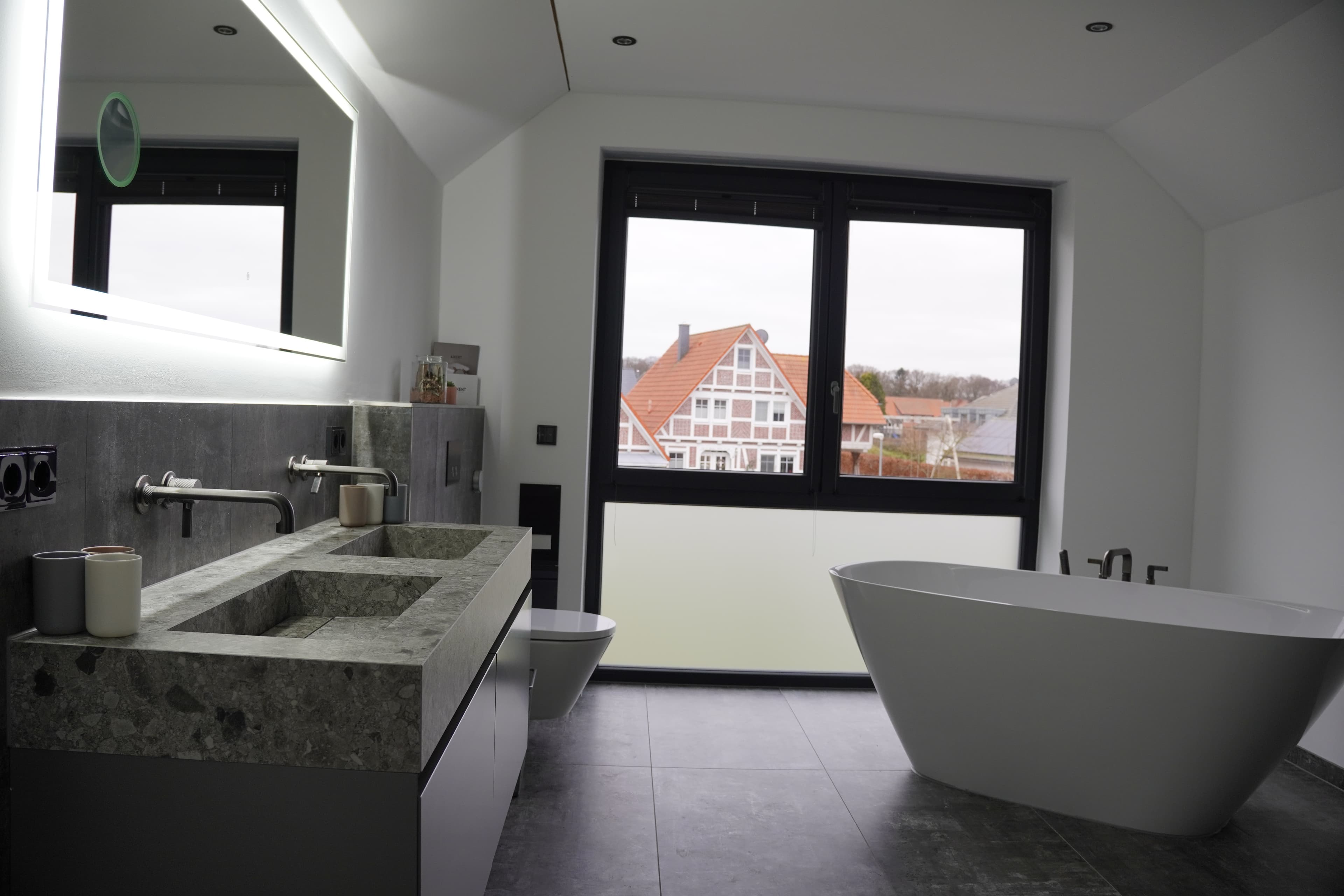 Badezimmer OG Luxus Ferienhaus Westergellersen