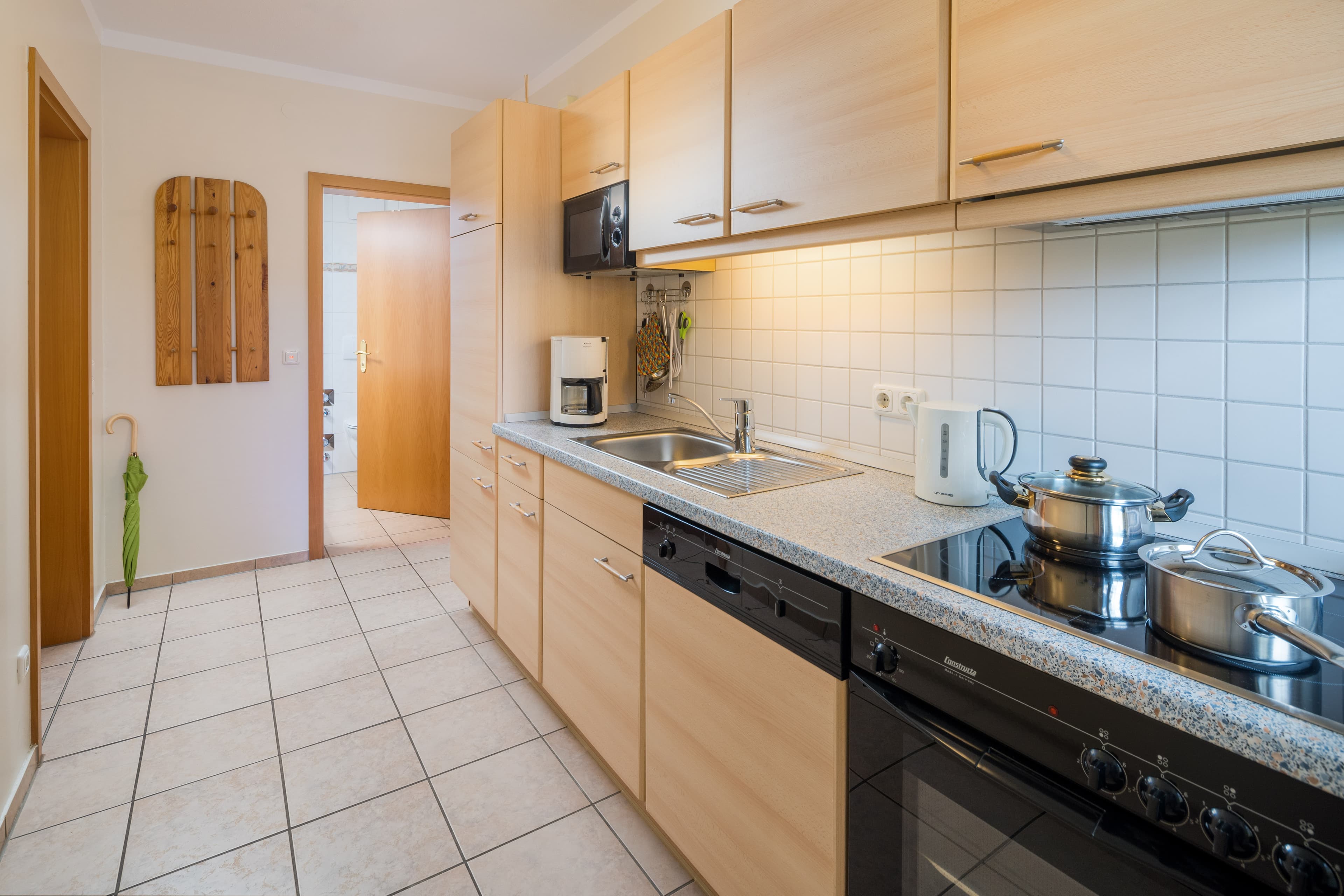 Küche in der Ferienwohnung Hof Wiesengrund