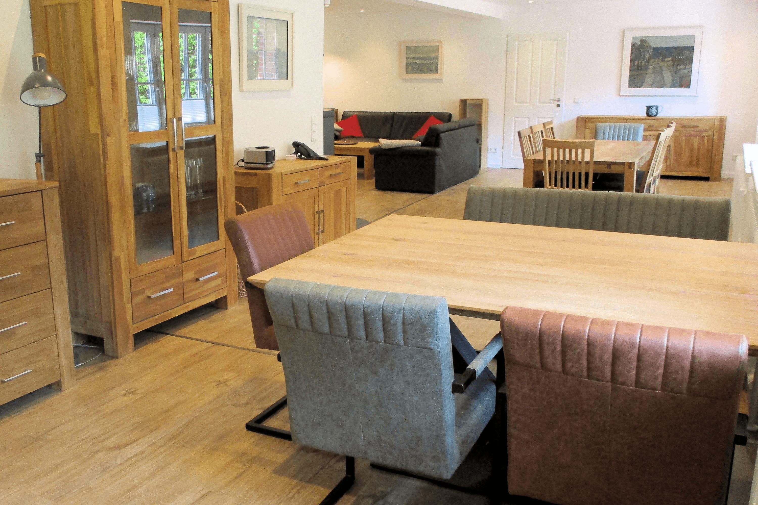 Essbereich in der Ferienwohnung 3 auf dem Schröderhof Unterlüß