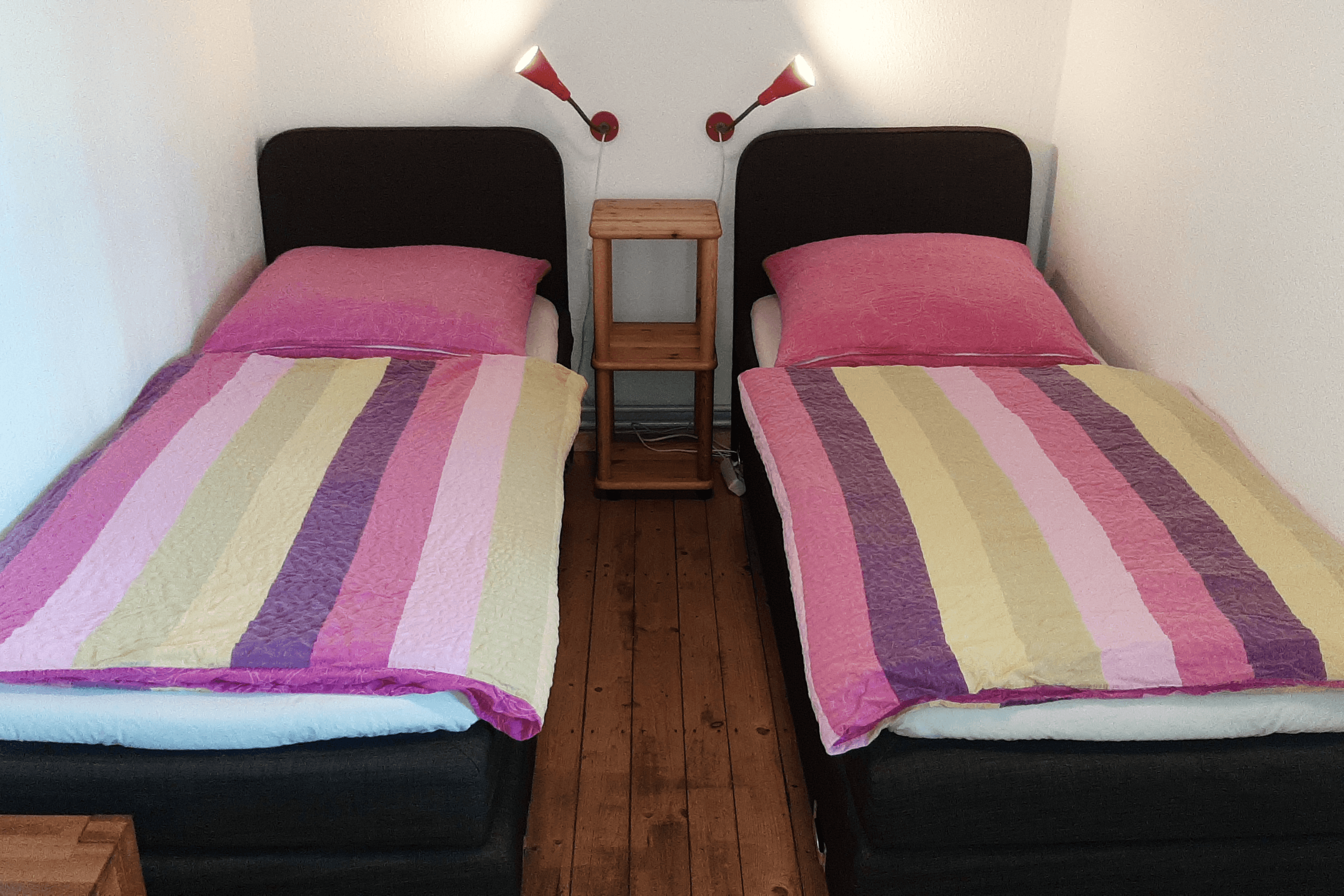 Schlafzimmer in der Ferienwohnung 1 auf dem Schröderhof Unterlüß