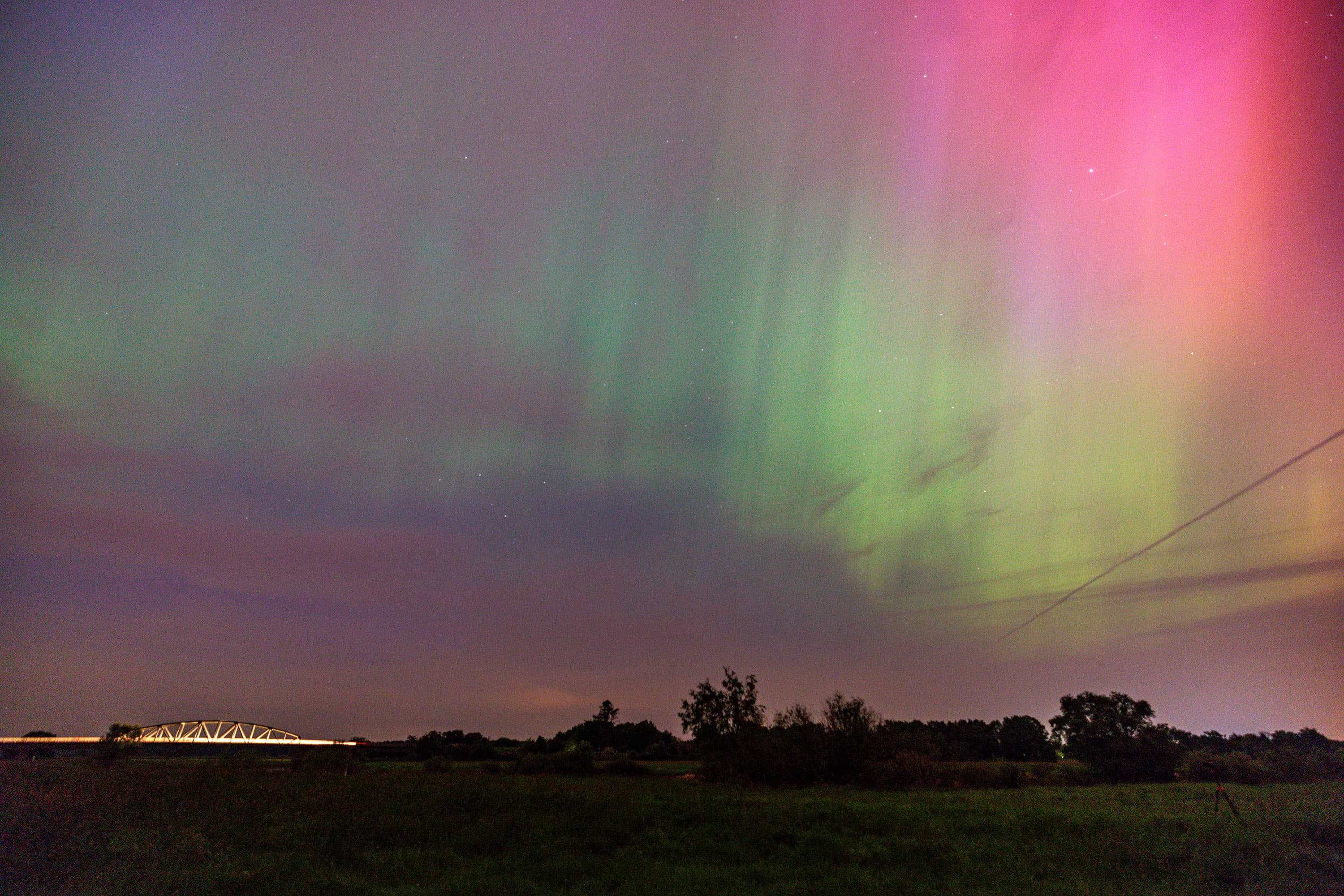Polarlicht Sichtung in der Lüneburger Heide