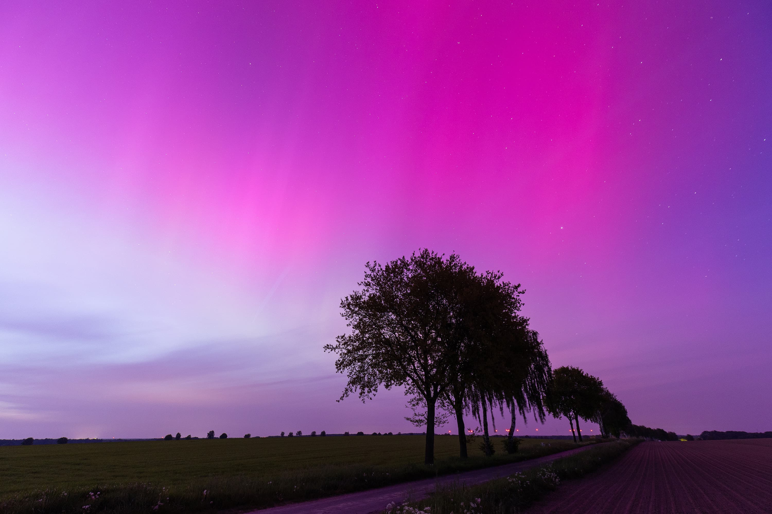 ein tolles Erlebnis ist die Polar licht sichtung in der heide