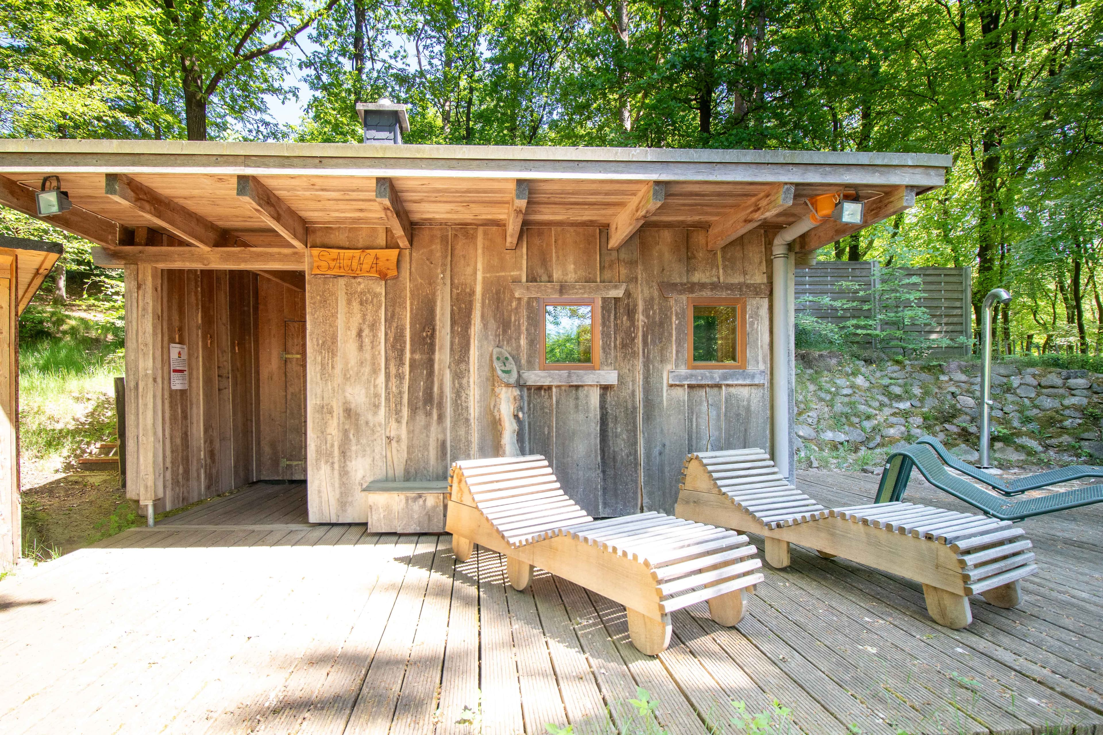 Saunabereich im Naturcamp Egestorf