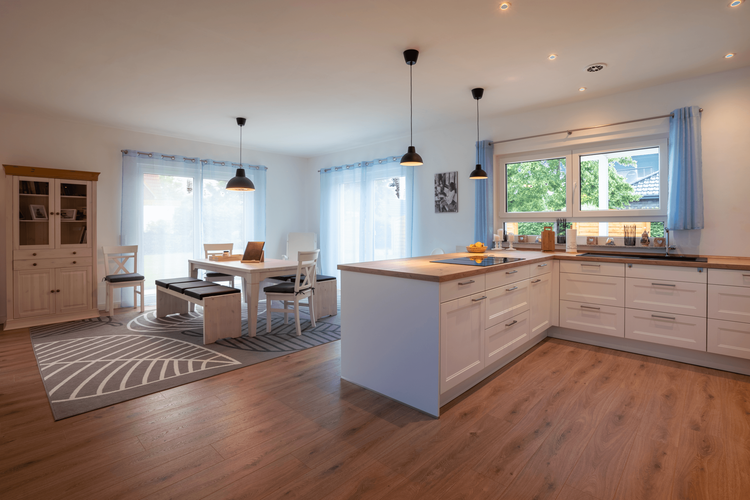 Moderne Küche im Ferienhaus Linde1 in Winsen (Aller)