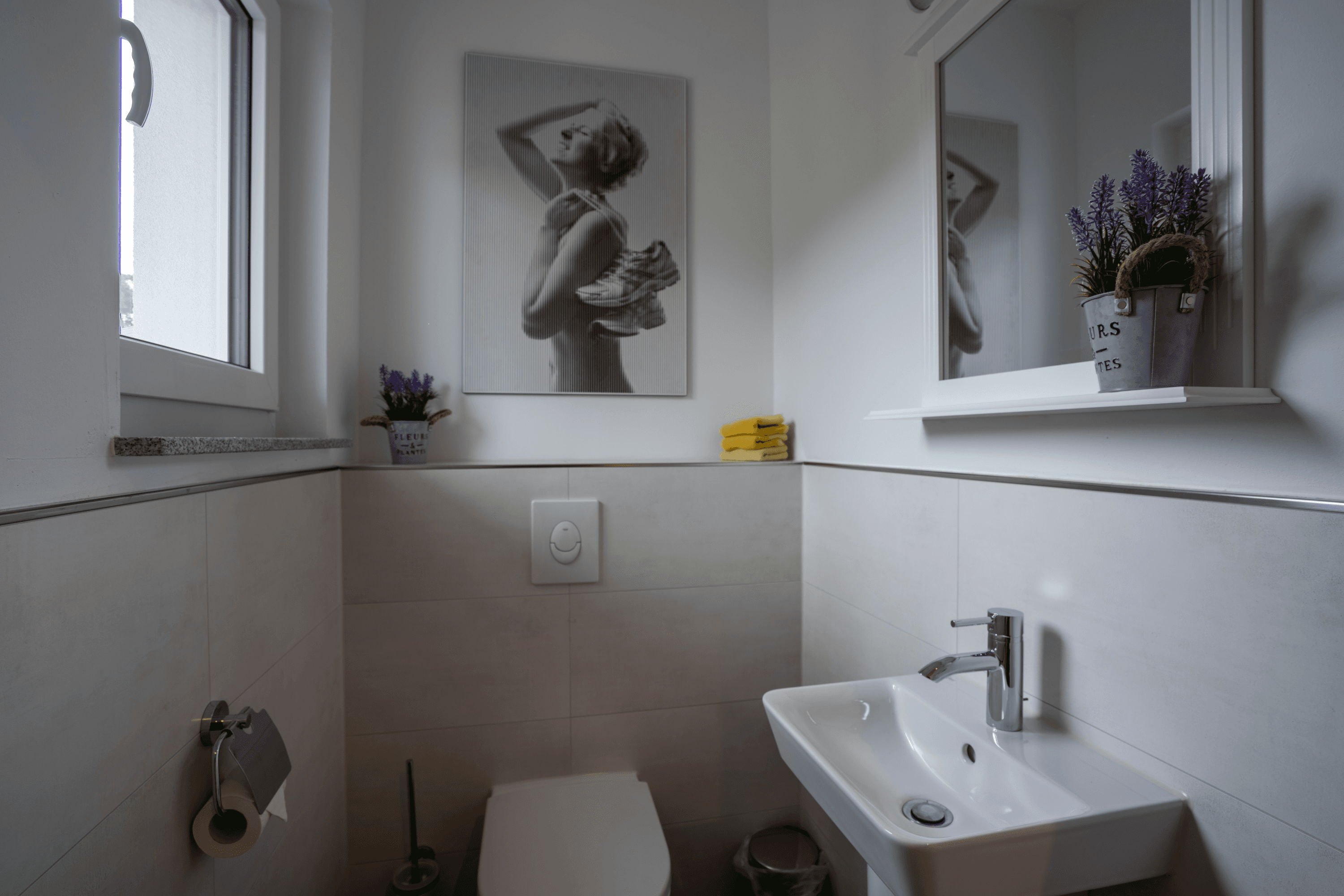 Gäste WC in dem Ferienhaus Linde1 in Winsen Aller