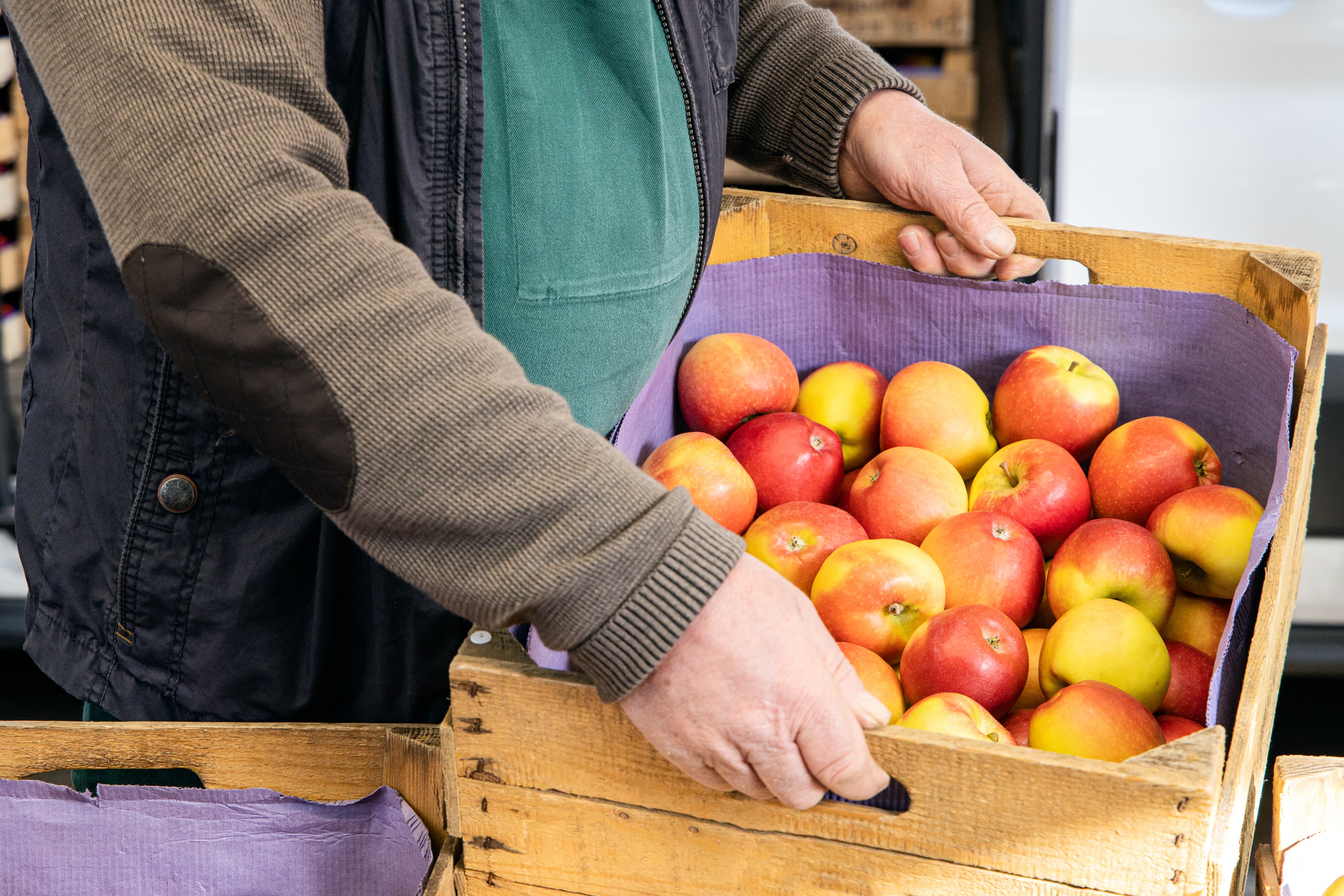 Äpfel auf dem Wochenmarkt