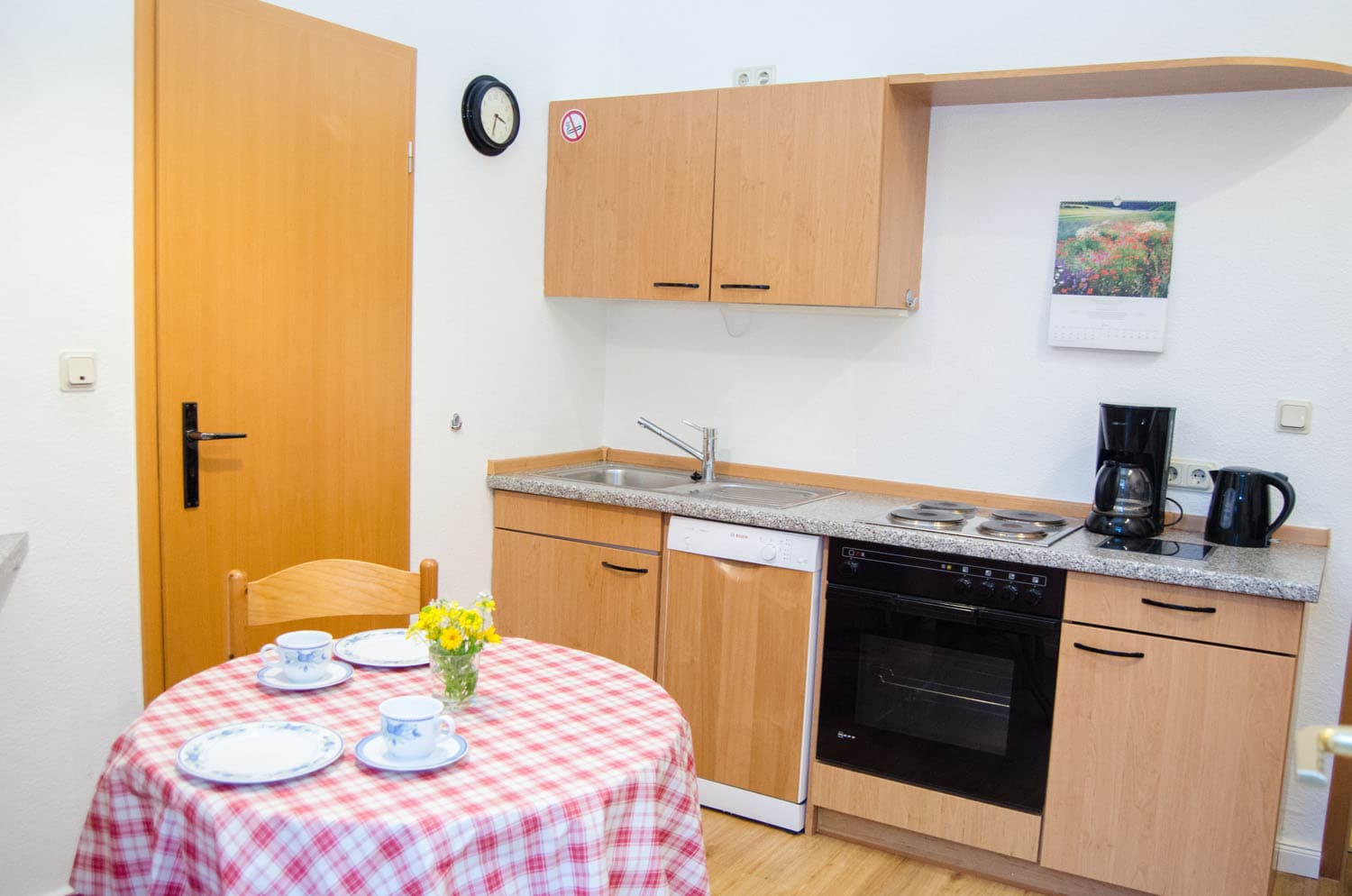 Neuland-Hof Spöring Ferienwohnung Roseneck Küche