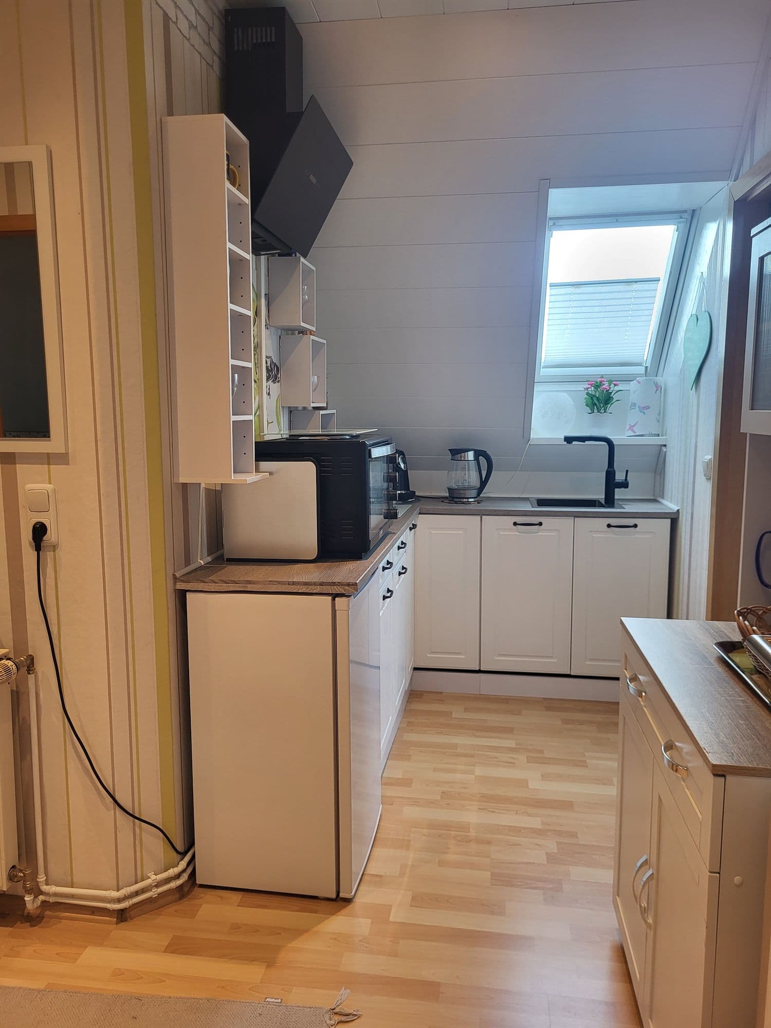 Küche in der Ferienwohnung am Allerbogen